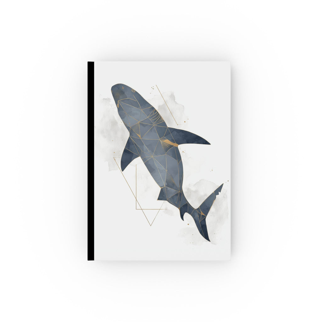 Personalized Shark Journal    |  Geometric Shark: Prismatic Marine Abstraction, Polygonal Wildlife Art, Contemporary Nautical Design