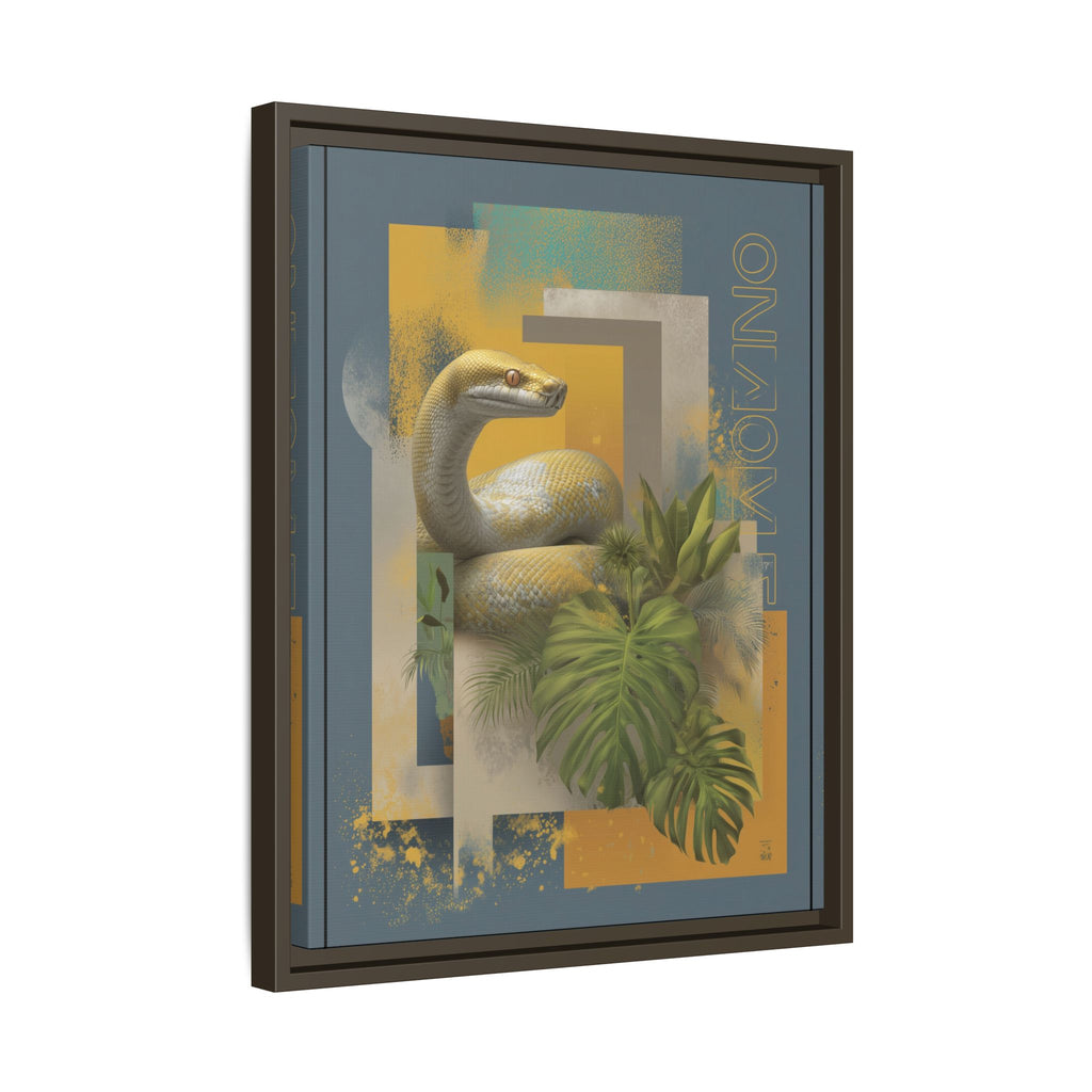 Serpent in Geometry: Tropical Albino Snake Portrait, Modern Botanical Illustration   |    Custom Orders Available