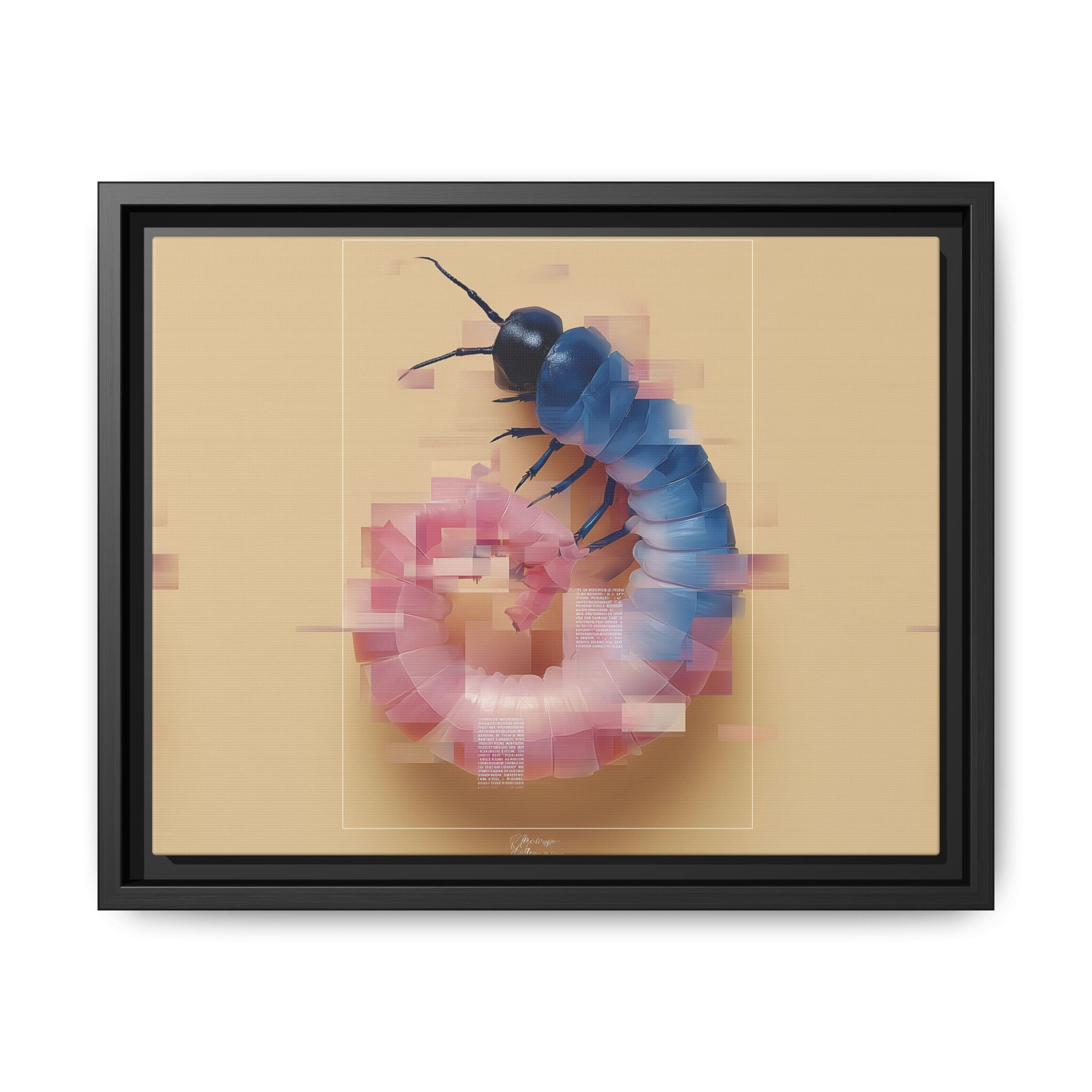 Glitched Symmetry: Digital Insect Mosaic, Pixelated Fragmentation   |    Custom Orders Available