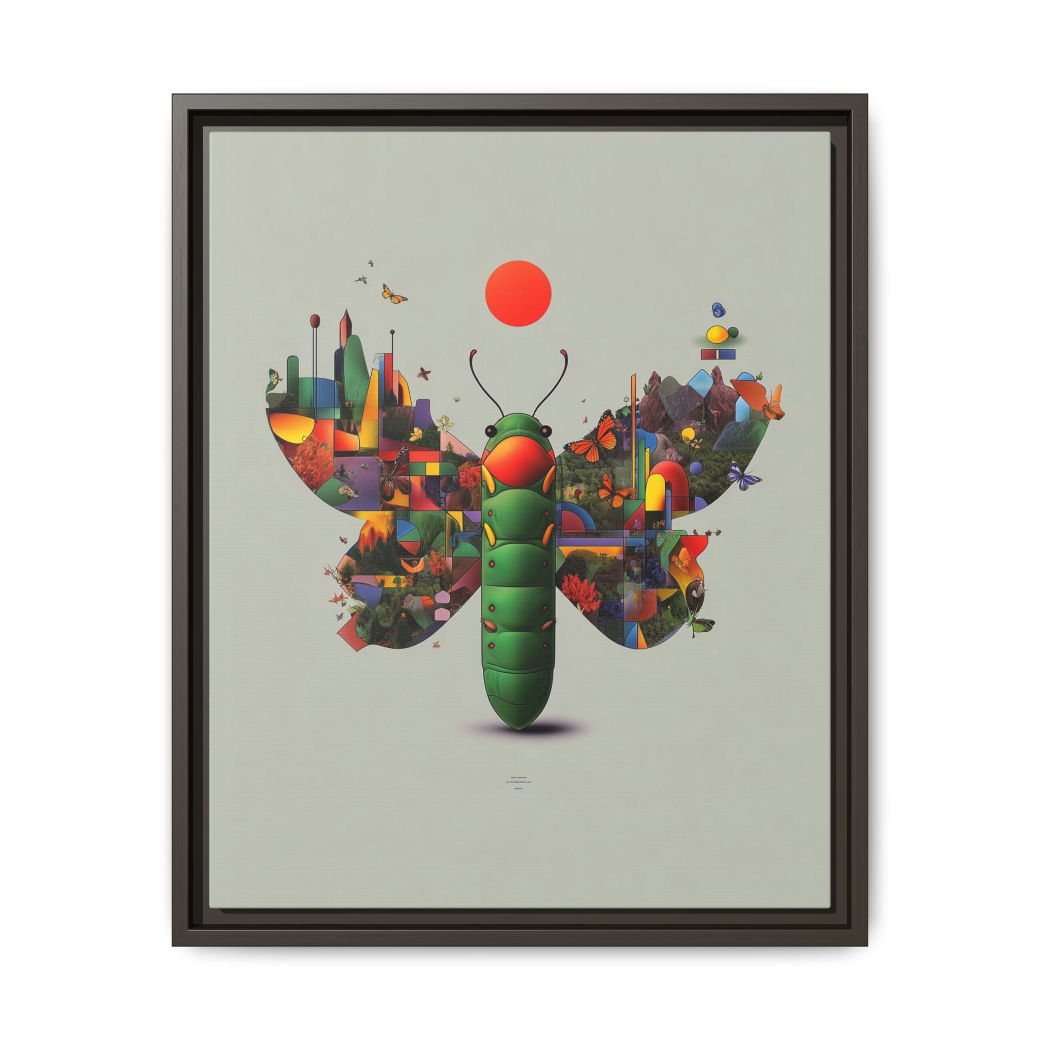 Metamorphosis of Geometry: Digital Nature Mosaic, Surreal Butterfly Landscape   |    Custom Orders Available