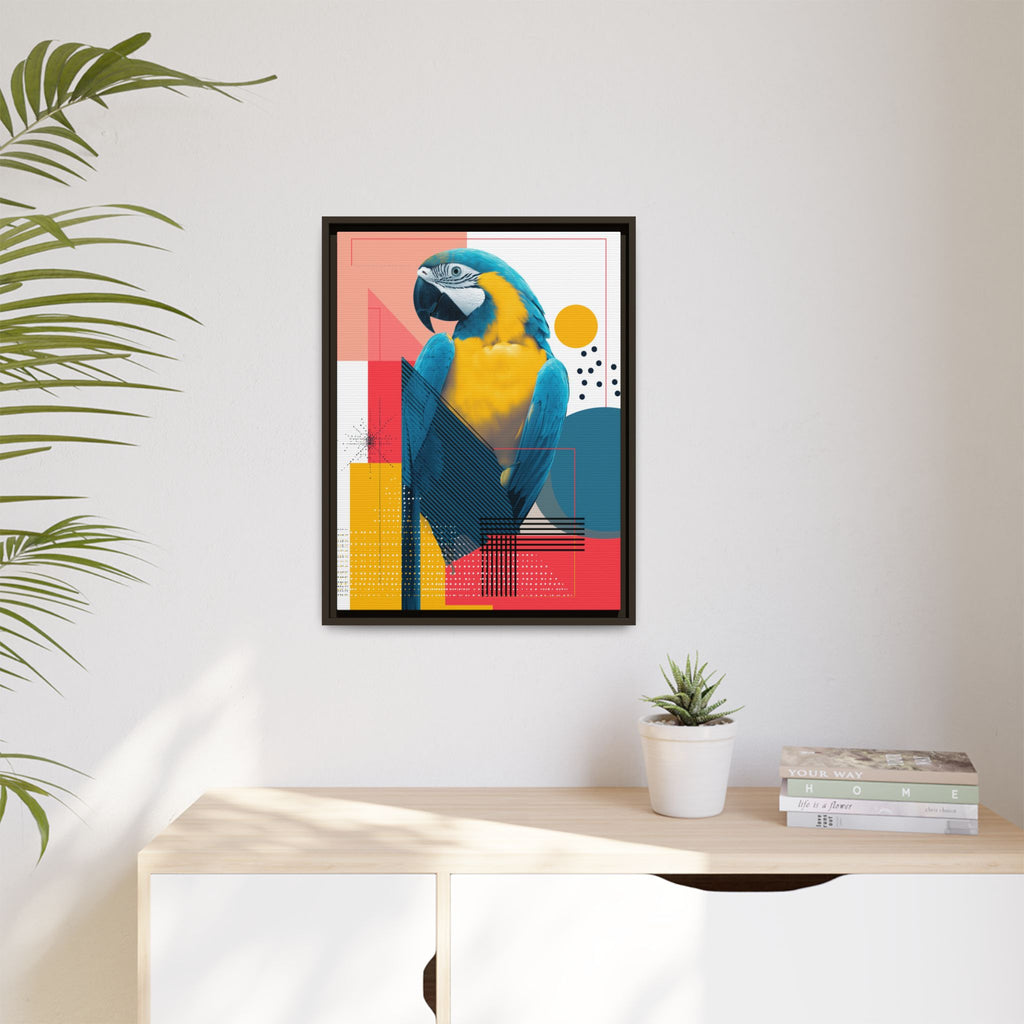 Macaw in Geometry: Vibrant Wildlife Digital Art, Modernist Design Fusion   |    Custom Orders Available