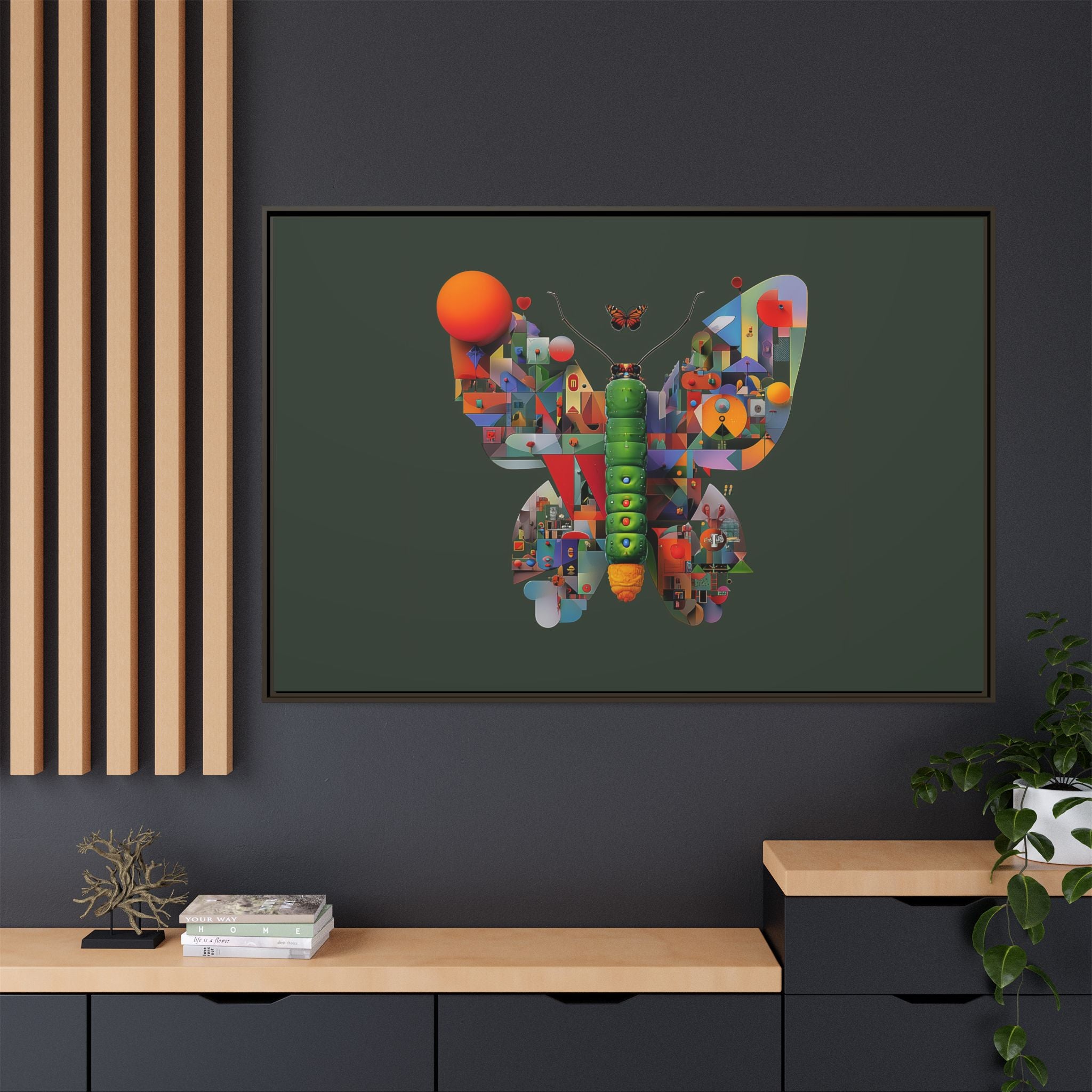 Furnie: Geometric Butterfly Mosaic, Digital Art Landscape   |    Custom Orders Available