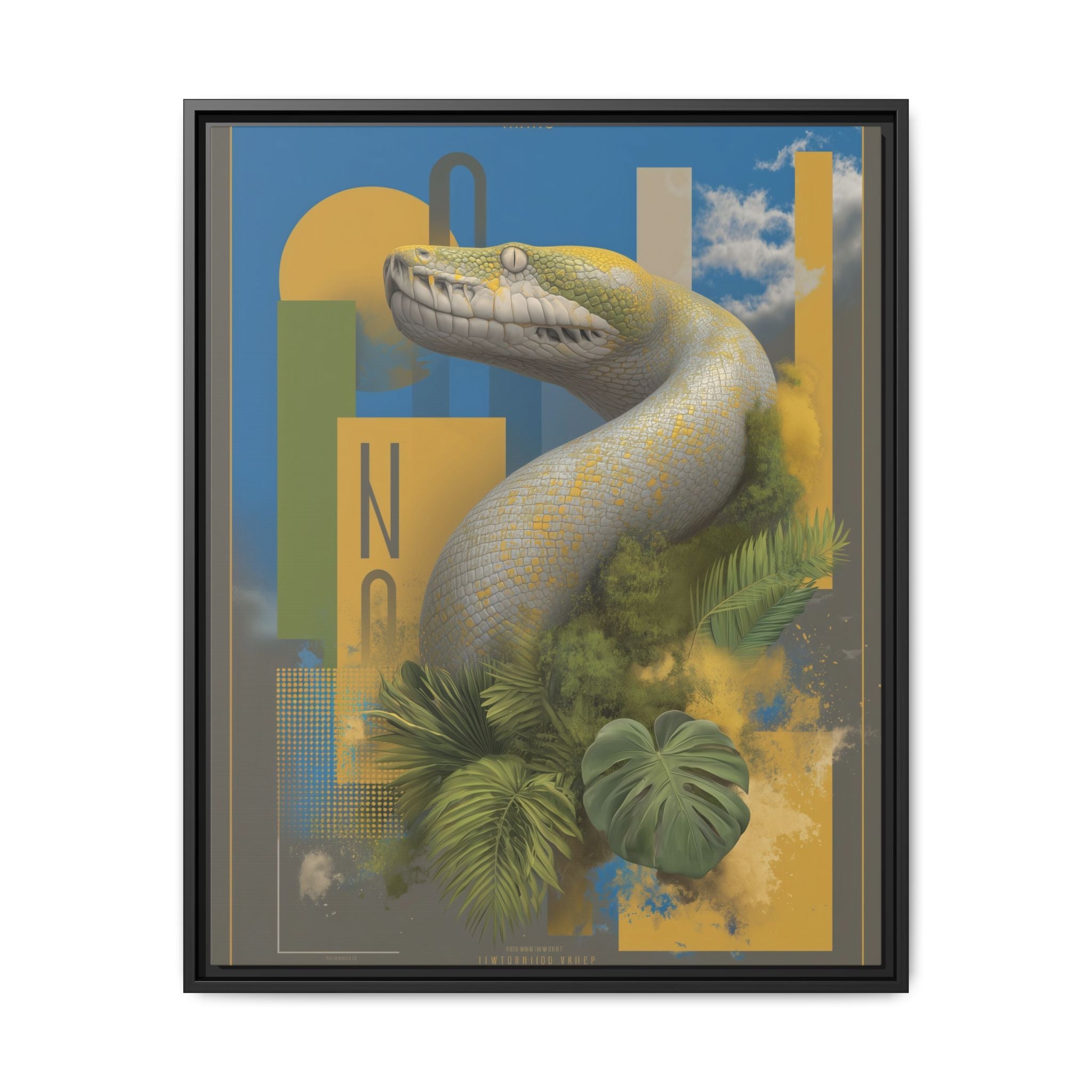 Serpent's Geometry: Tropical Realism, Digital Wildlife Composition   |    Custom Orders Available
