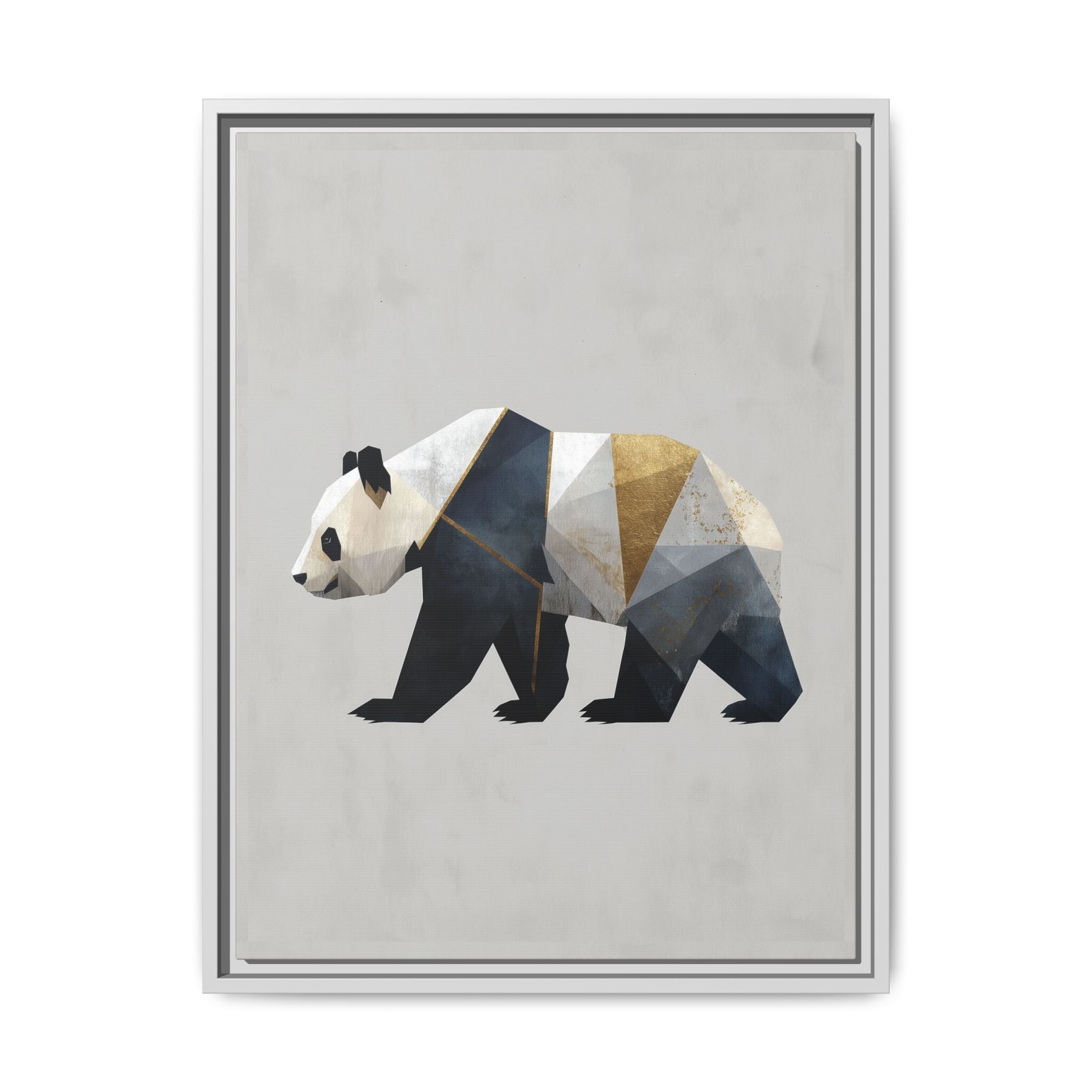 Geometric Panda: Cubist Animal Portrait, Modern Minimalist Art Style   |  Personalized & Custom Orders Available