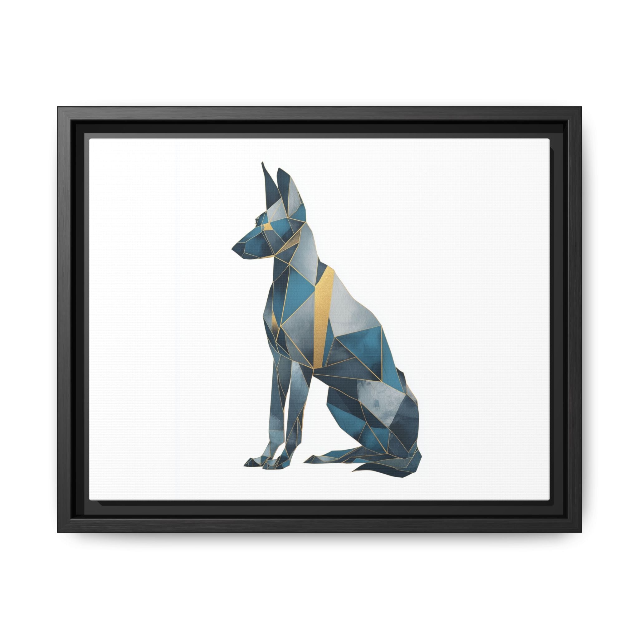 Geometric Canine Mosaic: Fractured Blue Shepherd, Modern Polygonal Art   |  Personalized & Custom Orders Available