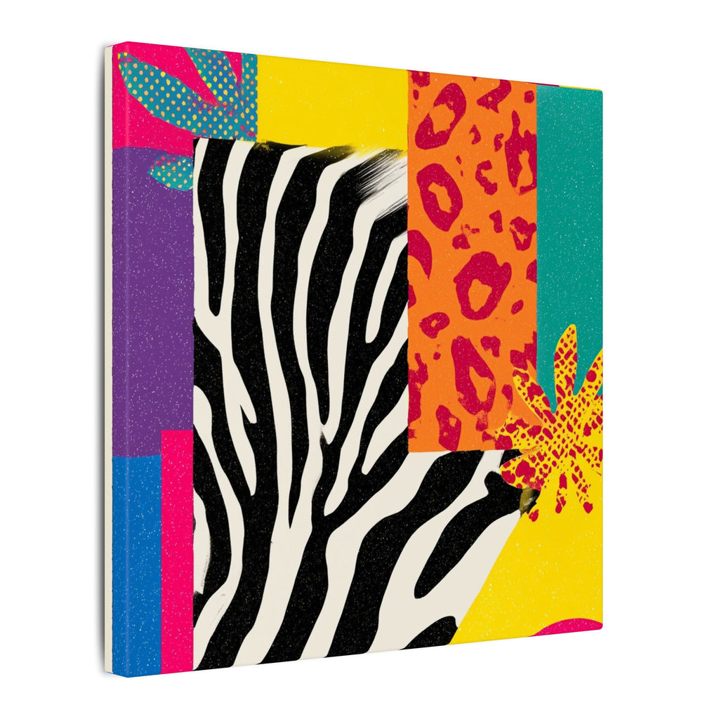 Pop Geometry: Zebra Leopard Fusion, Geometric Color Block, Modern Abstract Design   |   Custom Orders Accepted