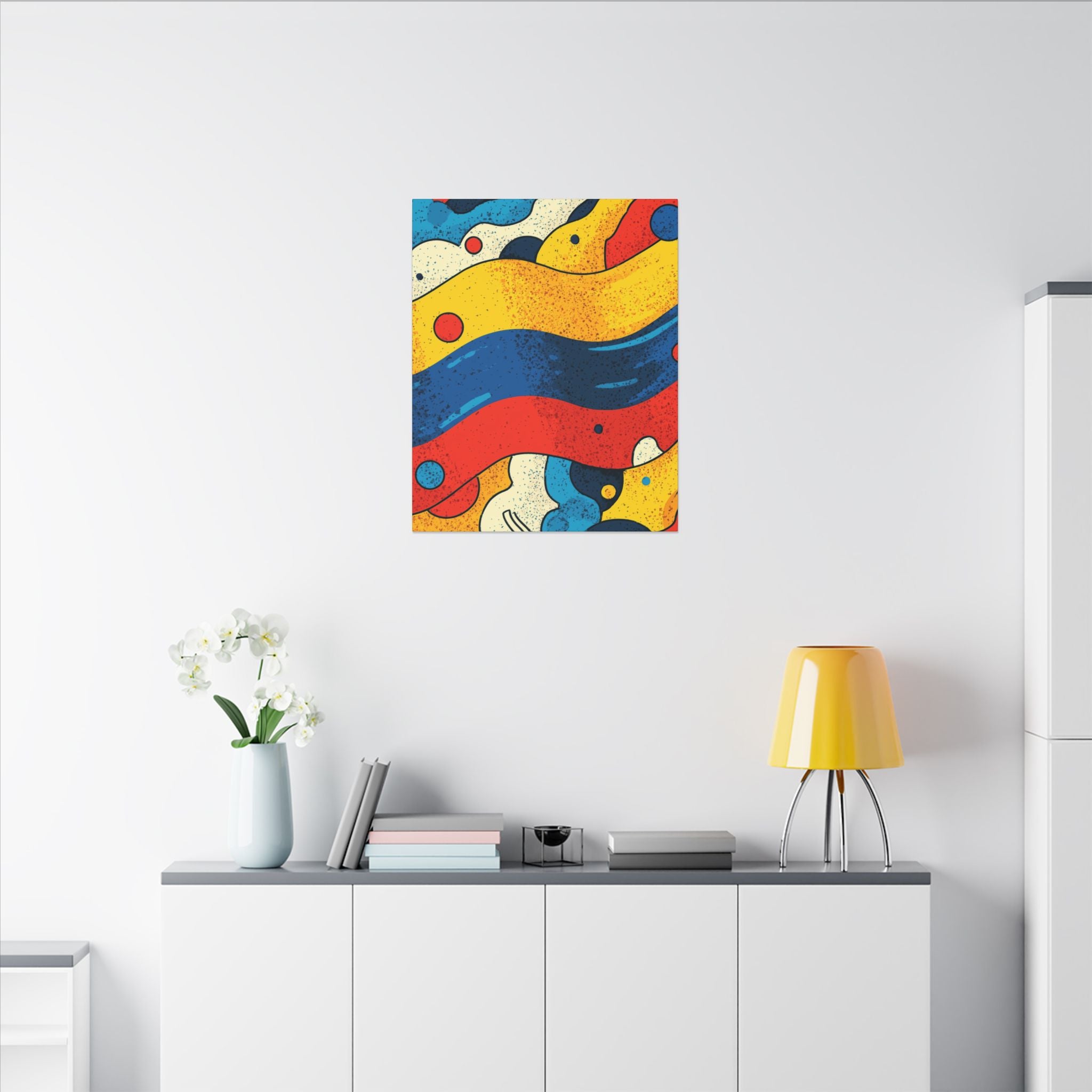 Fluid Dynamics: Retro Abstract Shapes, Mid-Century Modern Motion, Geometric Color Waves   |   Custom Orders Accepted