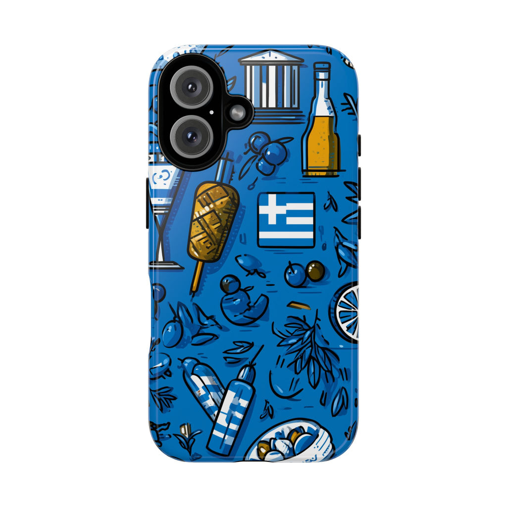 Greek-Inspired Phone Case, Tough Cases for Travel Lovers, Trendy Accessories for Summer, Unique Gifts for Phone Protection