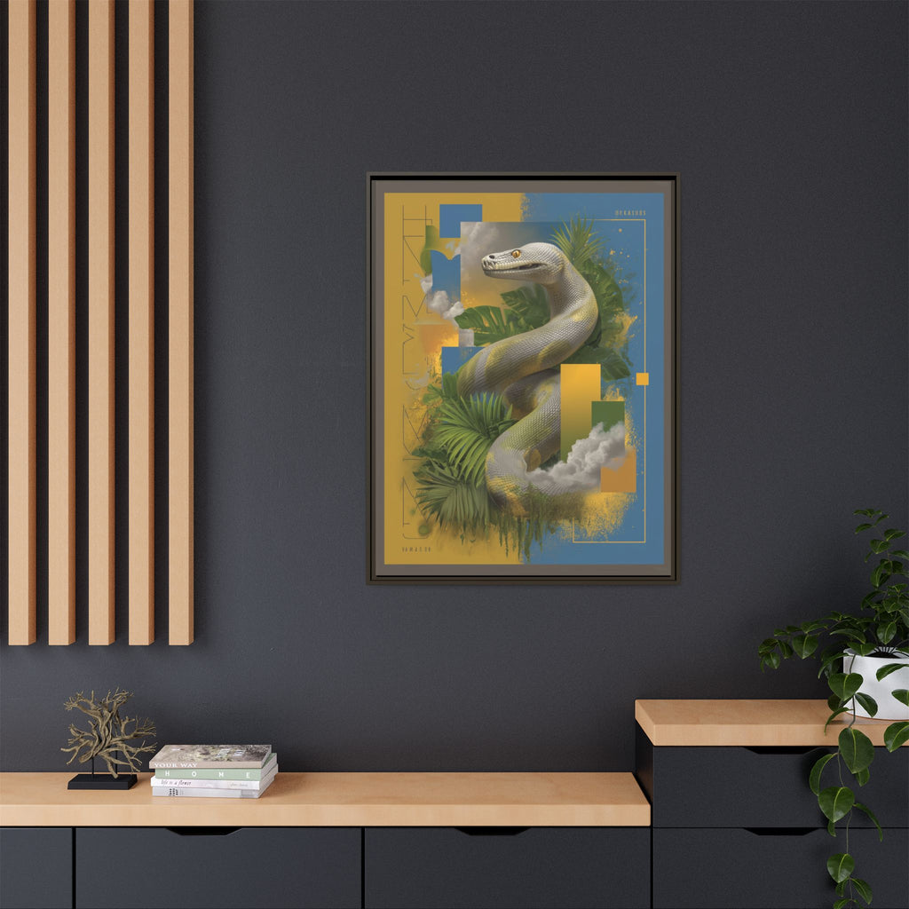 Serpent of Surreal Geometries: Tropical Hyperrealism, Digital Snake Illustration   |    Custom Orders Available