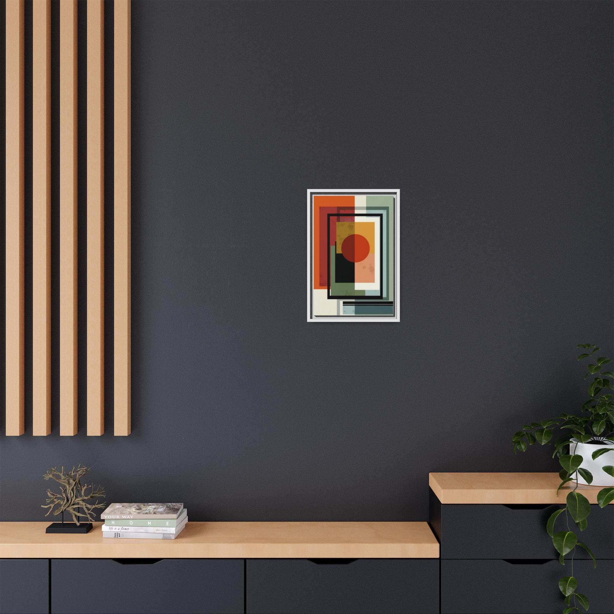 Geometric Harmonies: Mid-Century Modern Composition, Constructivist Inspiration, Abstract Rectangular Interplay   |   Custom Orders Accepted