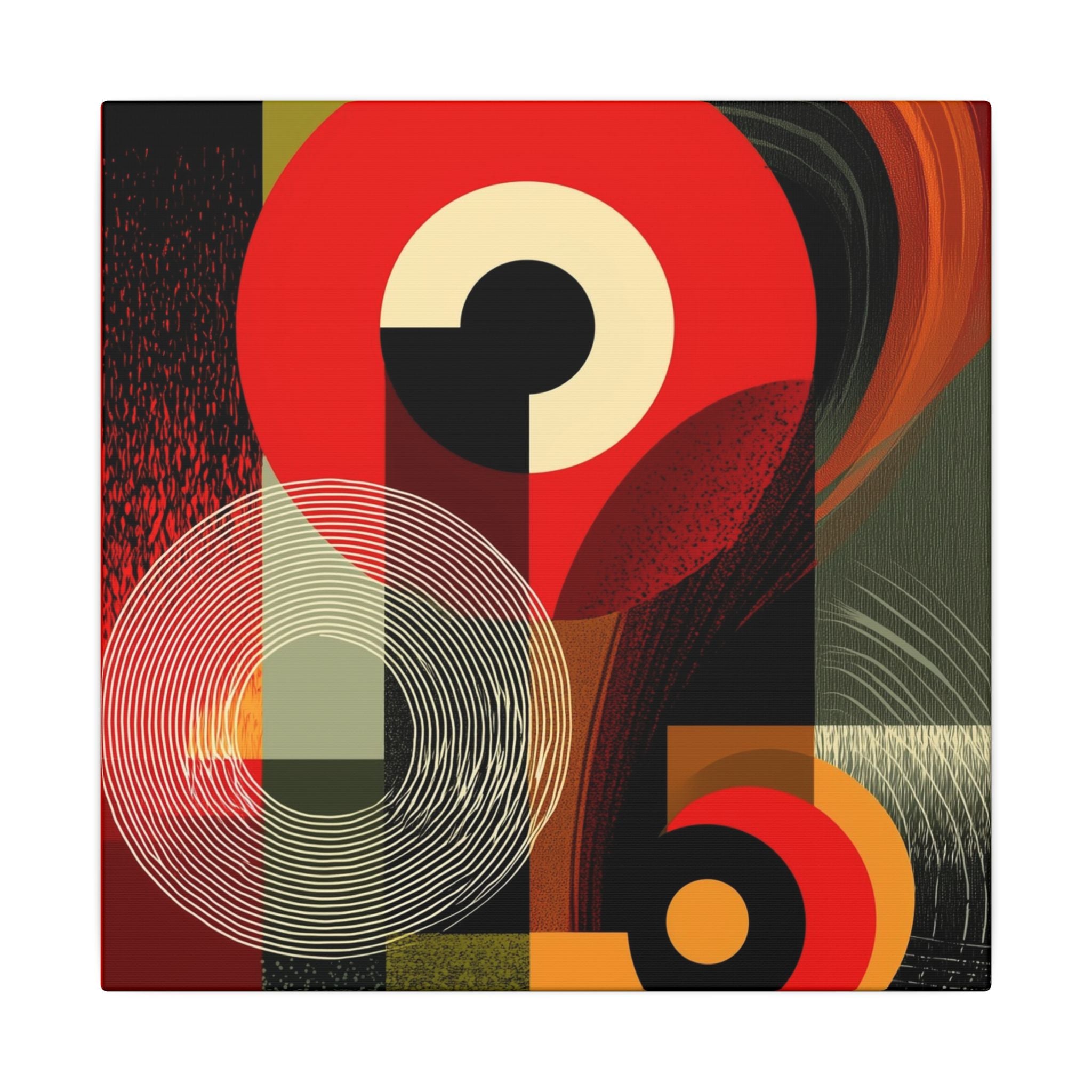 Geometric Convergence: Mid-Century Modern Abstract, Constructivist Design Principles, Bold Chromatic Composition   |   Custom Orders