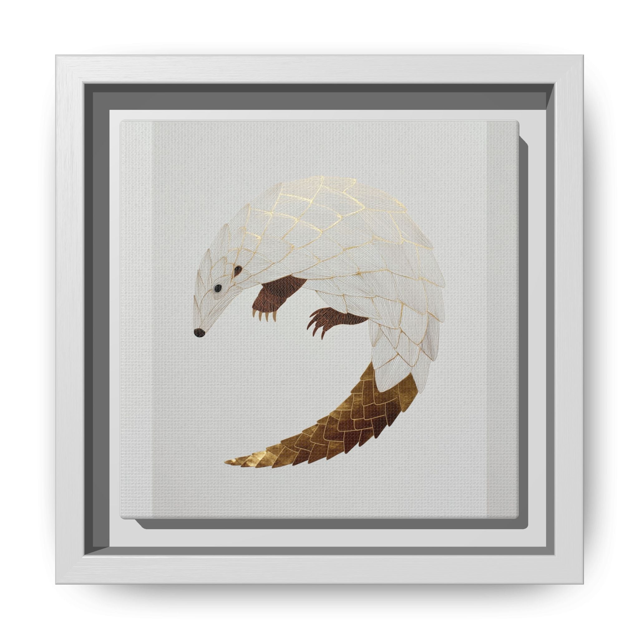 Geometric Hedgehog: Minimalist Wildlife Illustration, Layered Metallic Geometric Art   |    Custom Orders Available