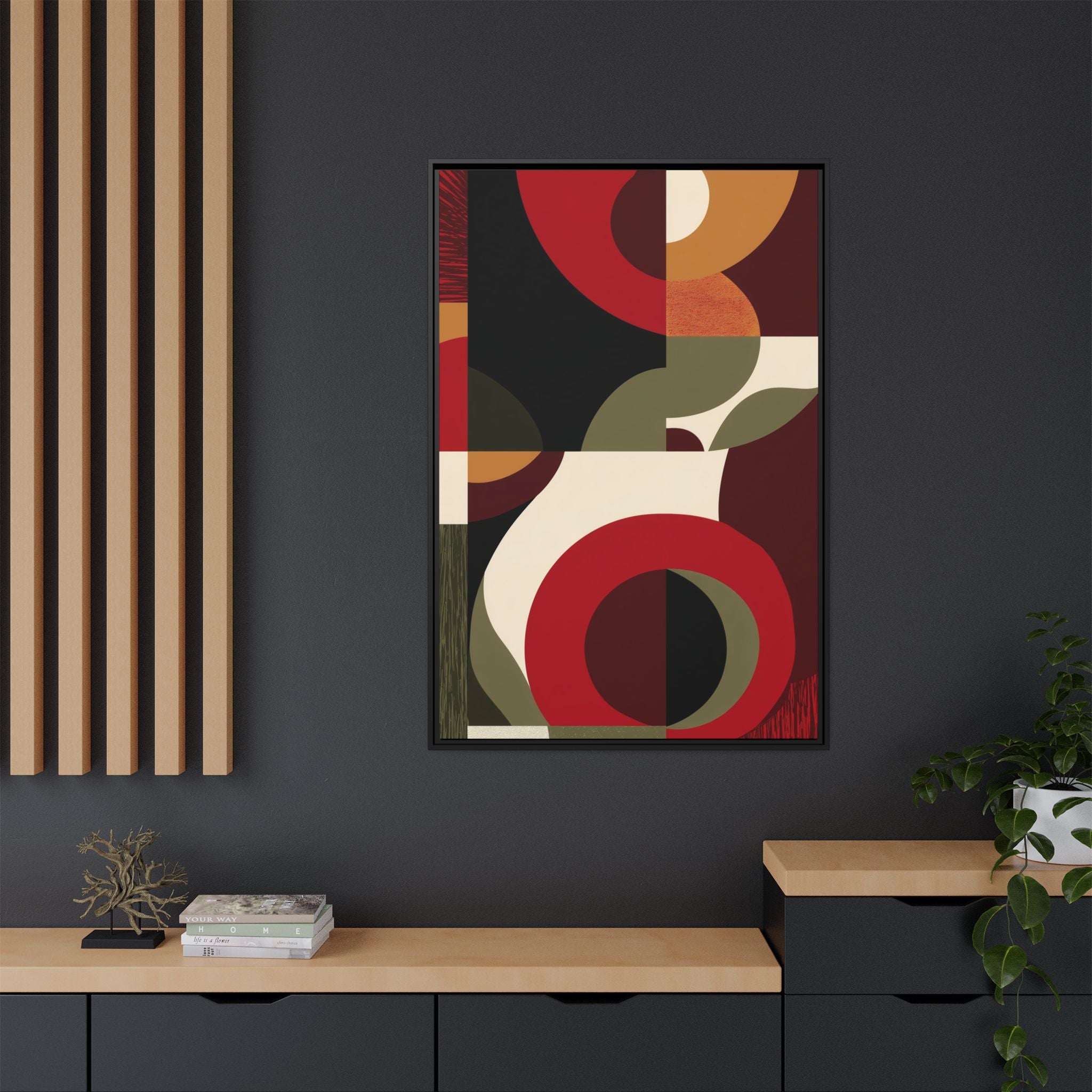 Geometric Intersections: Mid-Century Modern Design, Abstract Architectural Composition, Rhythmic Curved Forms   |   Custom Orders Accepted