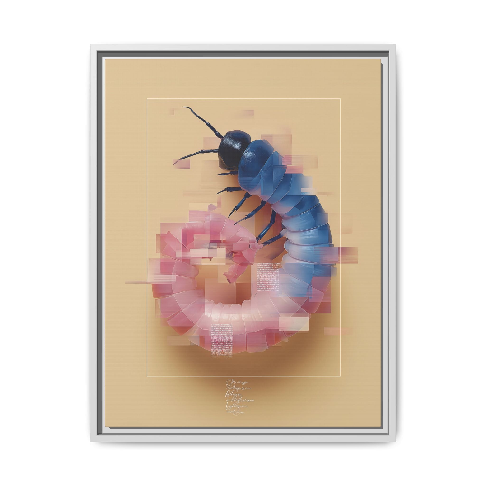 Glitched Symmetry: Digital Insect Mosaic, Pixelated Fragmentation   |    Custom Orders Available