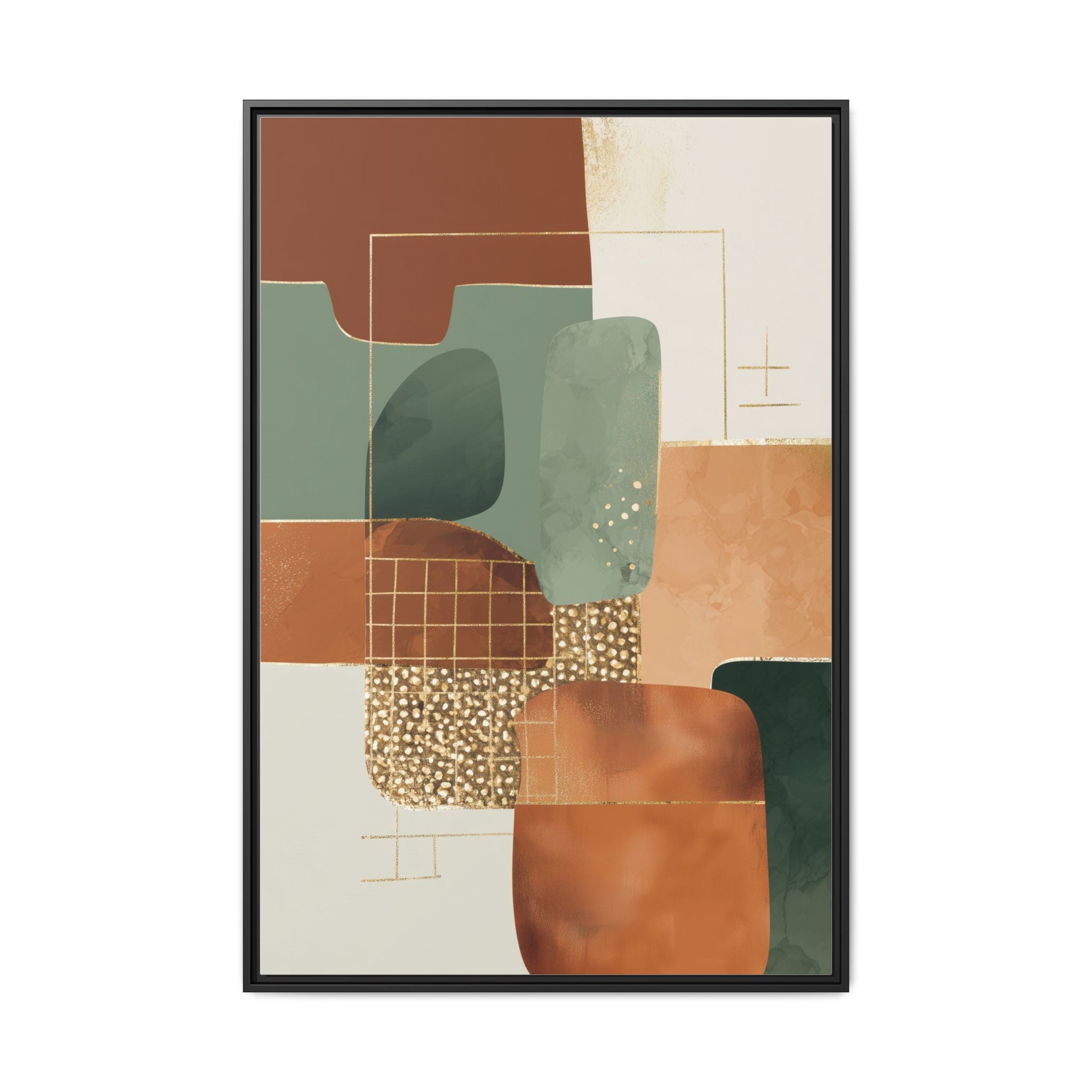 Geometric Harmony: Abstract Minimalist Art, Mid-Century Modern Design, Organic Shapes Composition   |   Custom Orders Accepted
