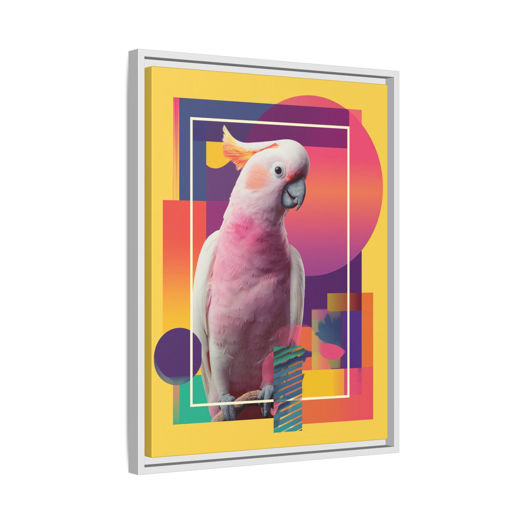 Geometric Cockatoo Composition: Moluccan Parrot Portrait, Modern Abstract Design   |    Custom Orders Available