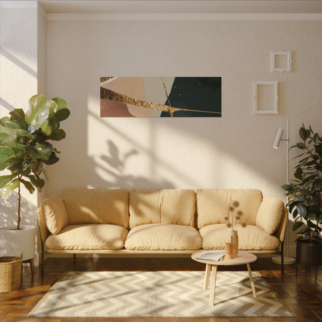 Canvas Print, Abstract Earthy Gold Wall Art, Modern Designer Home Decor, Stretched Matte Canvas; Thick, Multi-Size, Office Decor