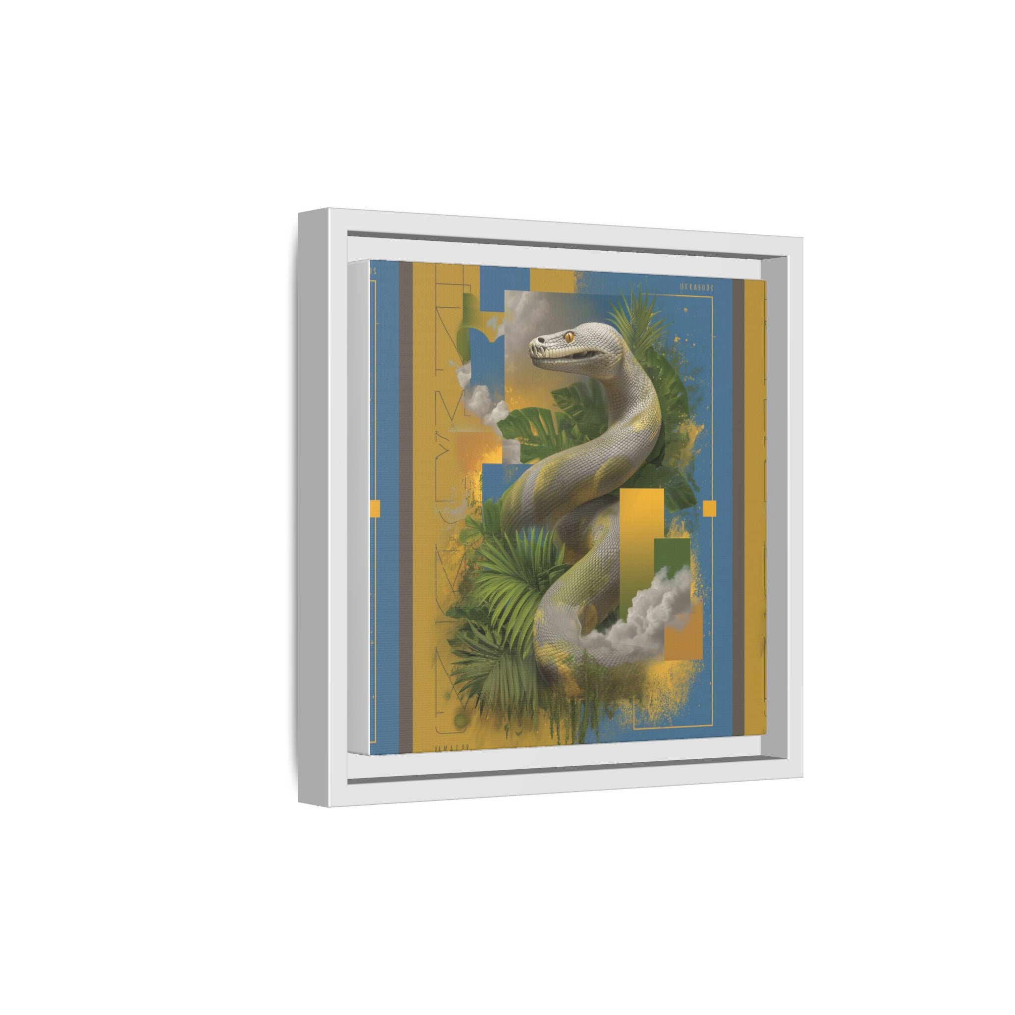 Serpent of Surreal Geometries: Tropical Hyperrealism, Digital Snake Illustration   |    Custom Orders Available