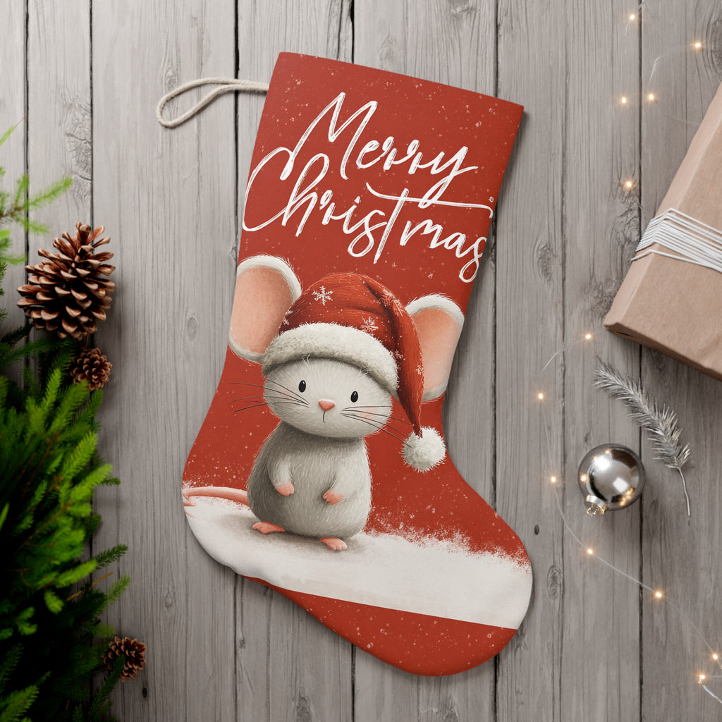 Cozy Christmas Stocking, Custom Holiday Decor, Festive Gifts, Personalized Stockings, Cute Animal Design, Merry Christmas