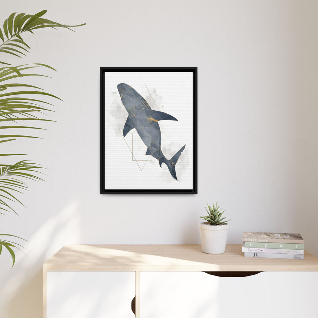 Aquatic Geometry: Shark Polygon Abstraction, Oceanic Digital Art   |  Personalized & Custom Orders Available