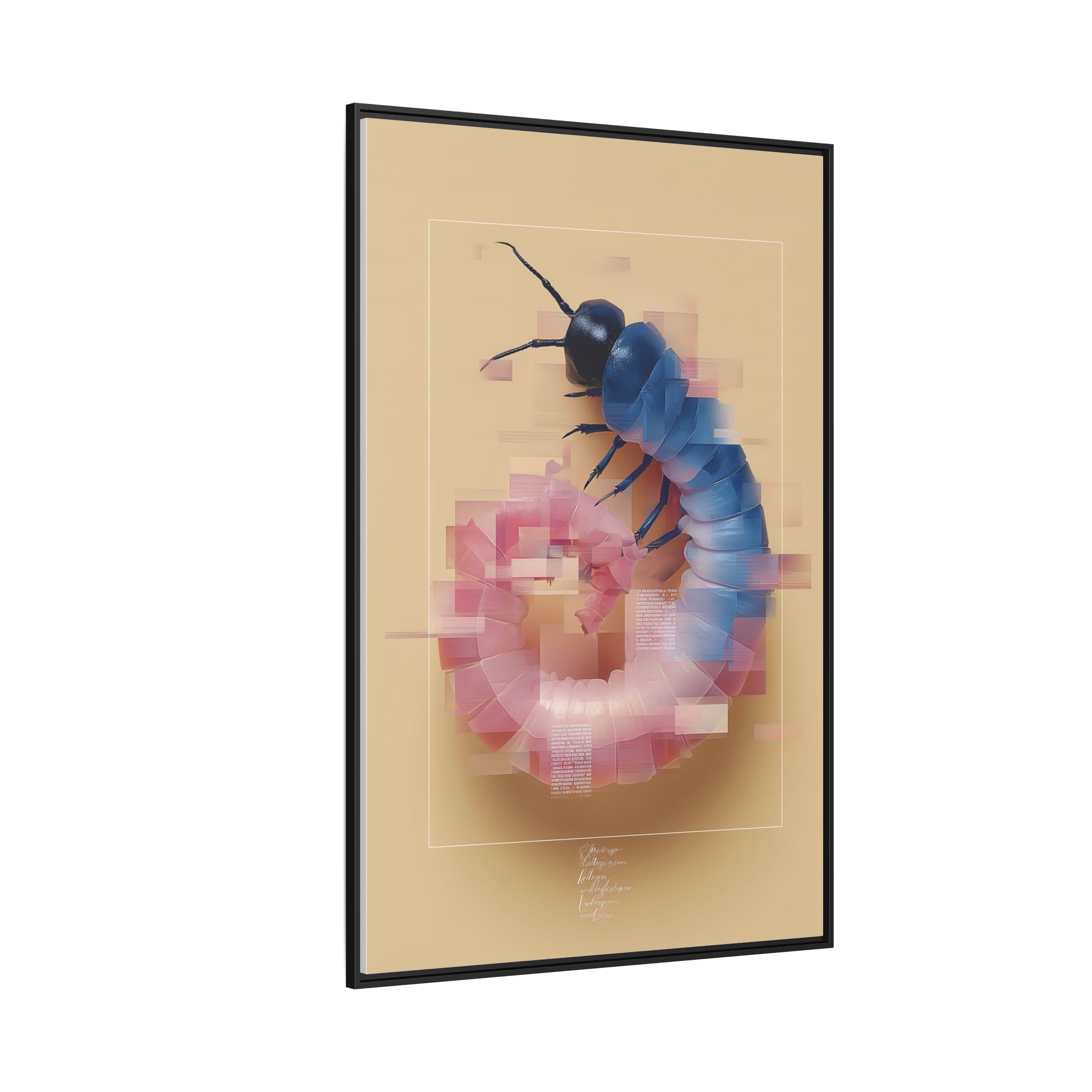 Glitched Symmetry: Digital Insect Mosaic, Pixelated Fragmentation   |    Custom Orders Available