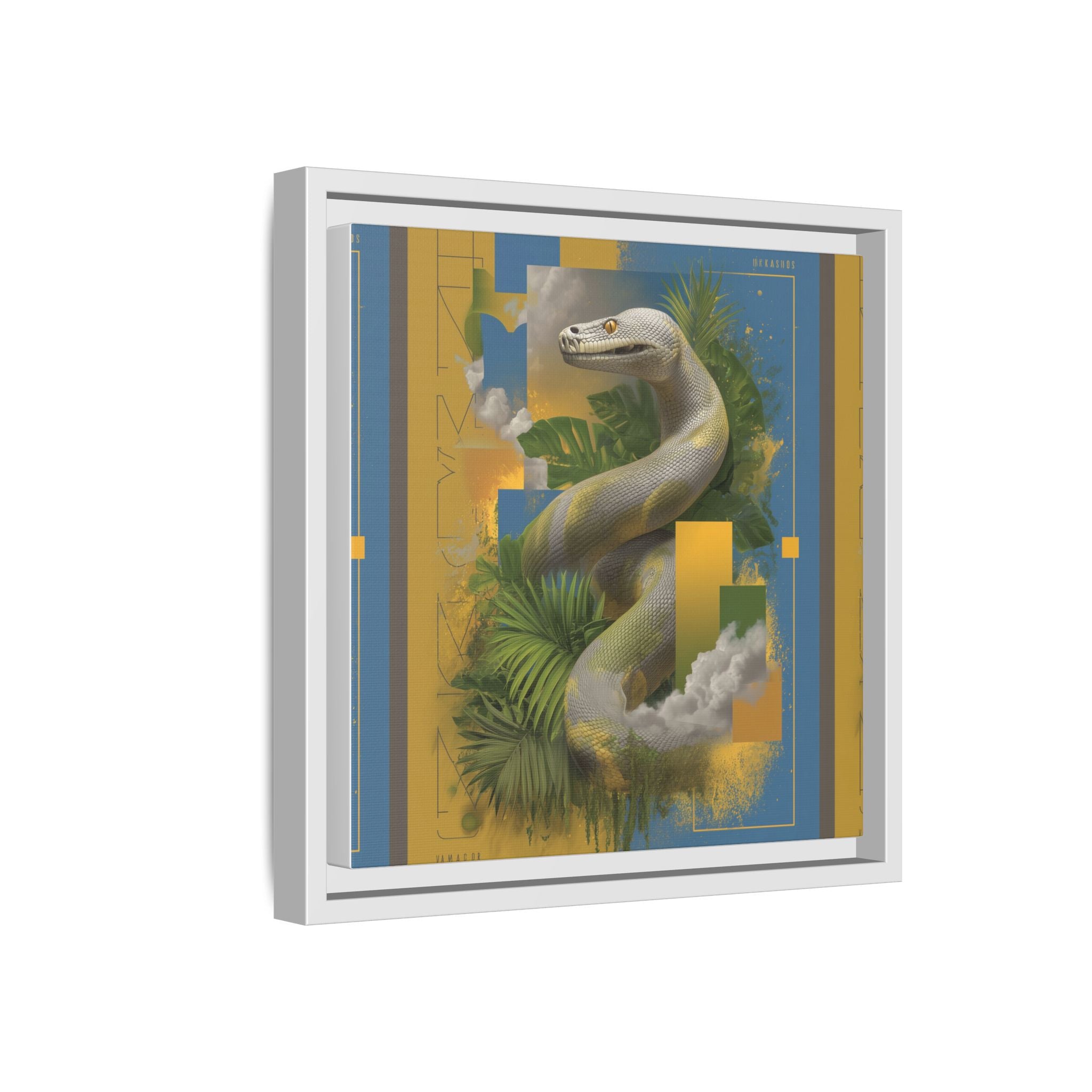 Serpent of Surreal Geometries: Tropical Hyperrealism, Digital Snake Illustration   |    Custom Orders Available