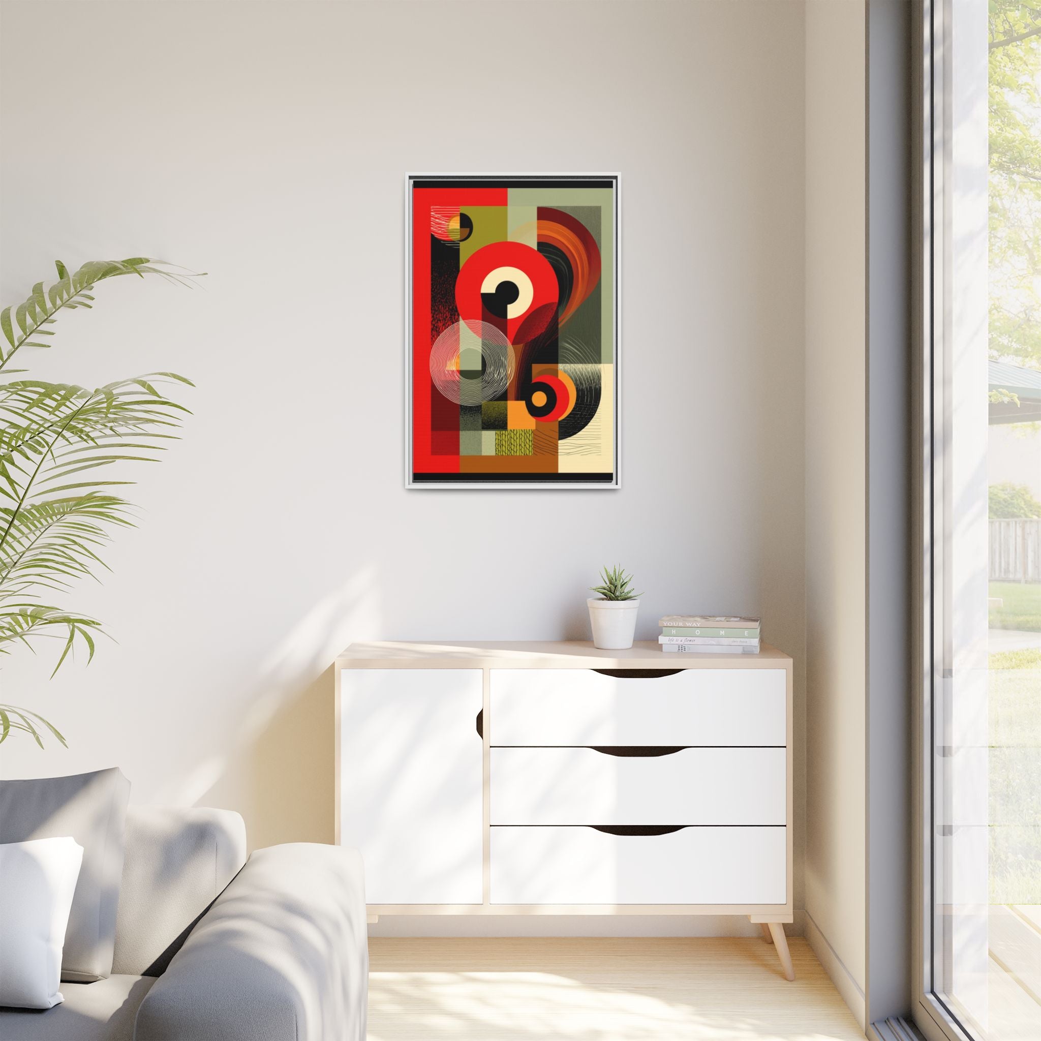 Chromatic Geometrics: Abstract Constructivist Composition, Modernist Color Blocking, Layered Circular Forms   |   Custom Orders Accepted