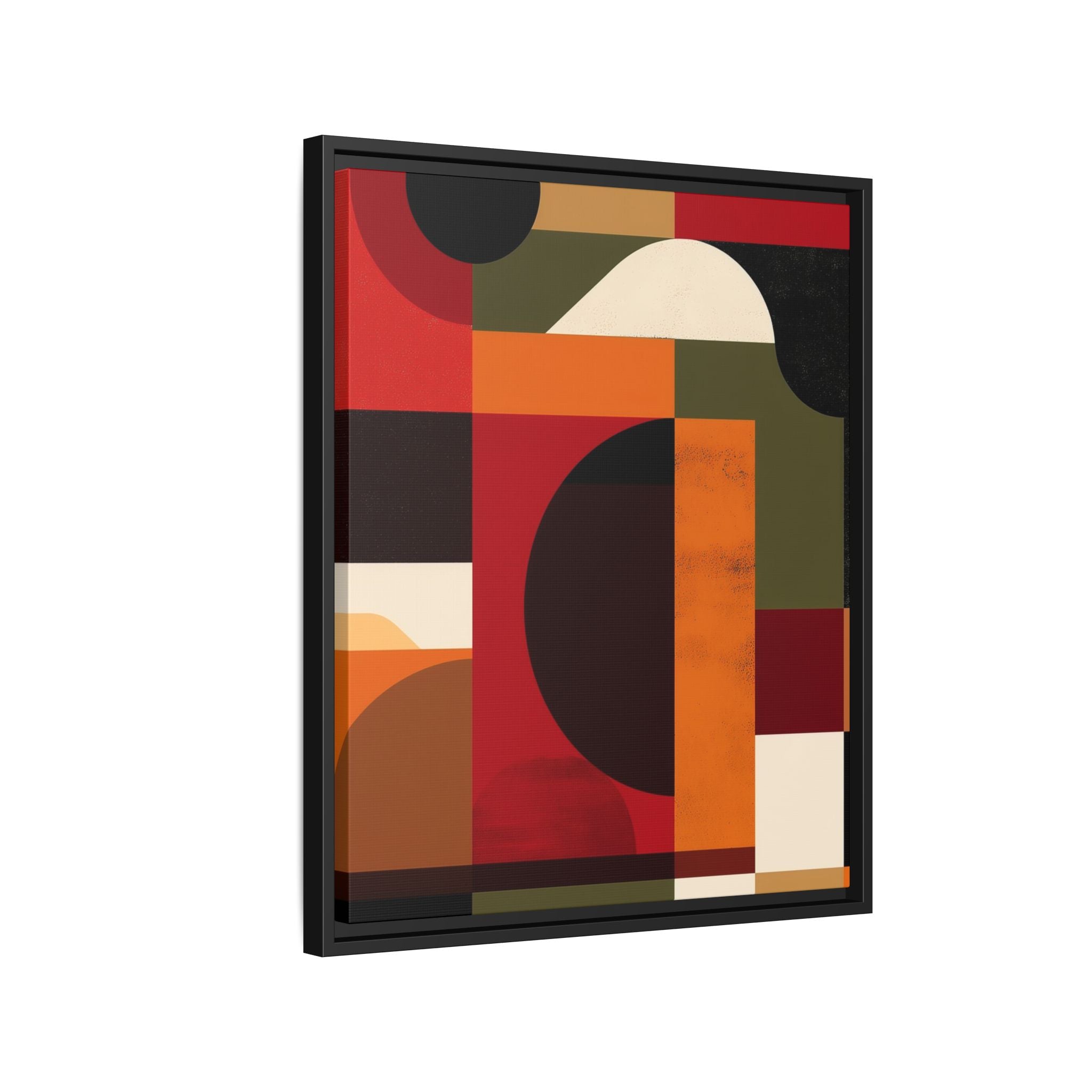 Geometric Convergence: Abstract Bauhaus Design, Constructivist Color Blocks, Architectural Art Composition   |   Custom Orders Accepted