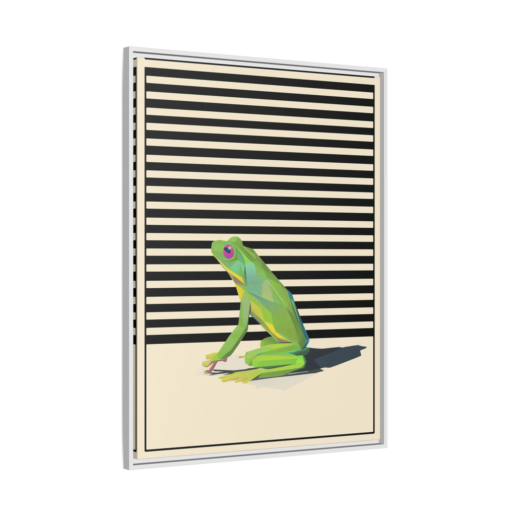 Geometric Frog Persona: Modern Wildlife Illustration, Vibrant Graphic Design   |  Personalized & Custom Orders Available