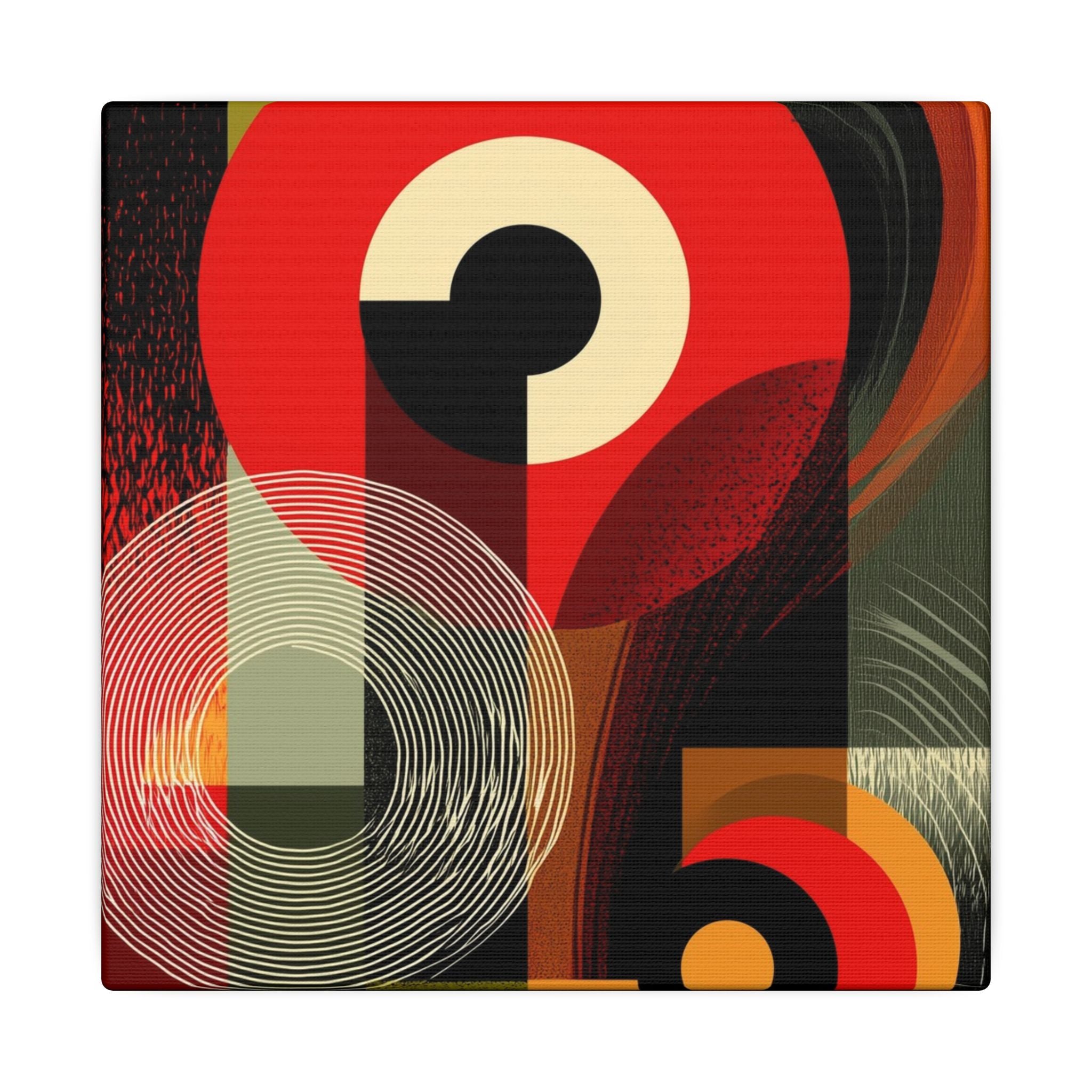 Geometric Convergence: Mid-Century Modern Abstract, Constructivist Design Principles, Bold Chromatic Composition   |   Custom Orders