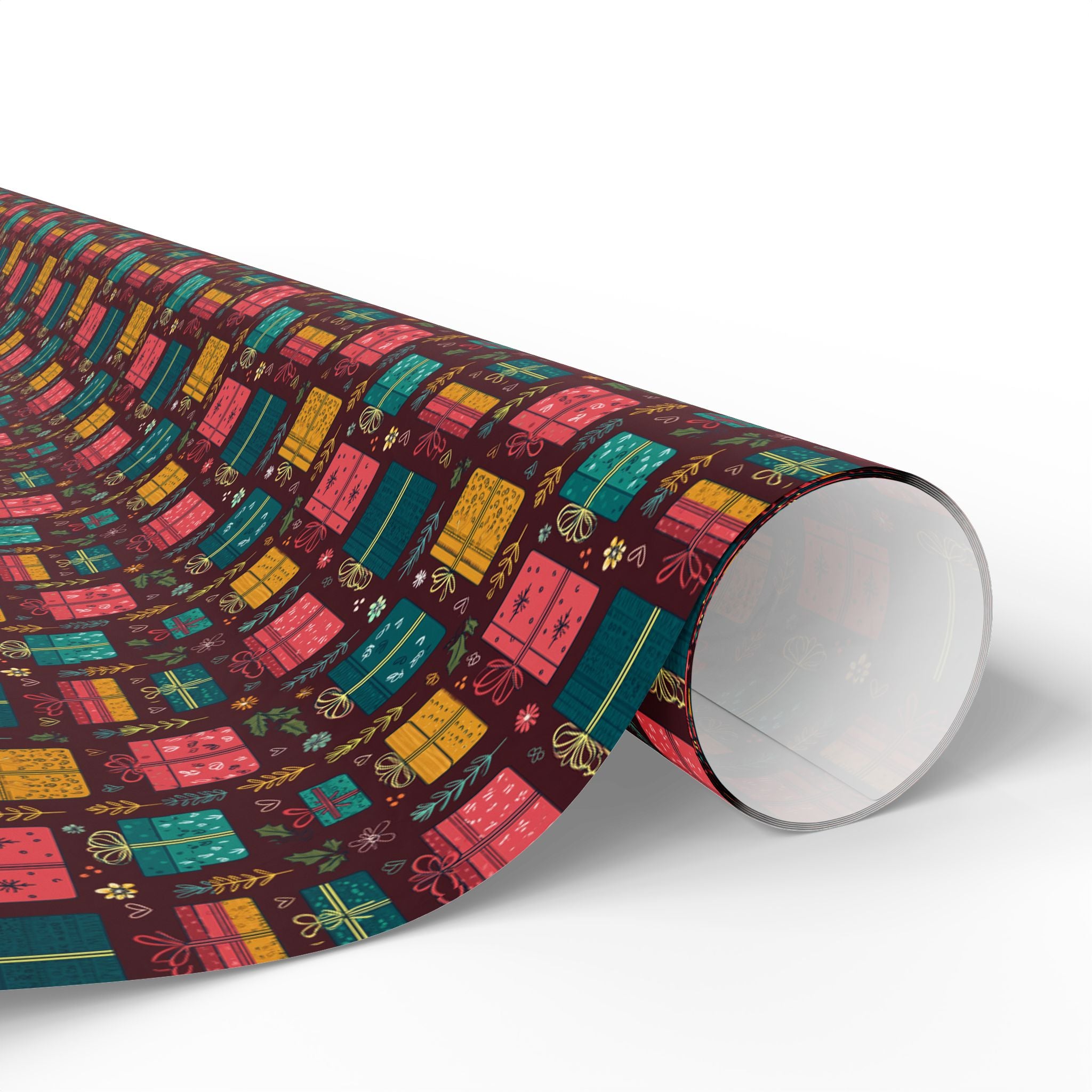 Wrapping Paper Roll — Festive Pizza & Party Food Pattern Gift Wrap