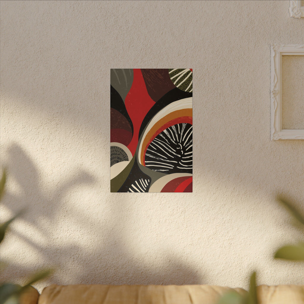 Harmonic Convergence: Organic Geometry, Mid-Century Modern Abstract, Earthy Palette Composition   |   Custom Orders Accepted