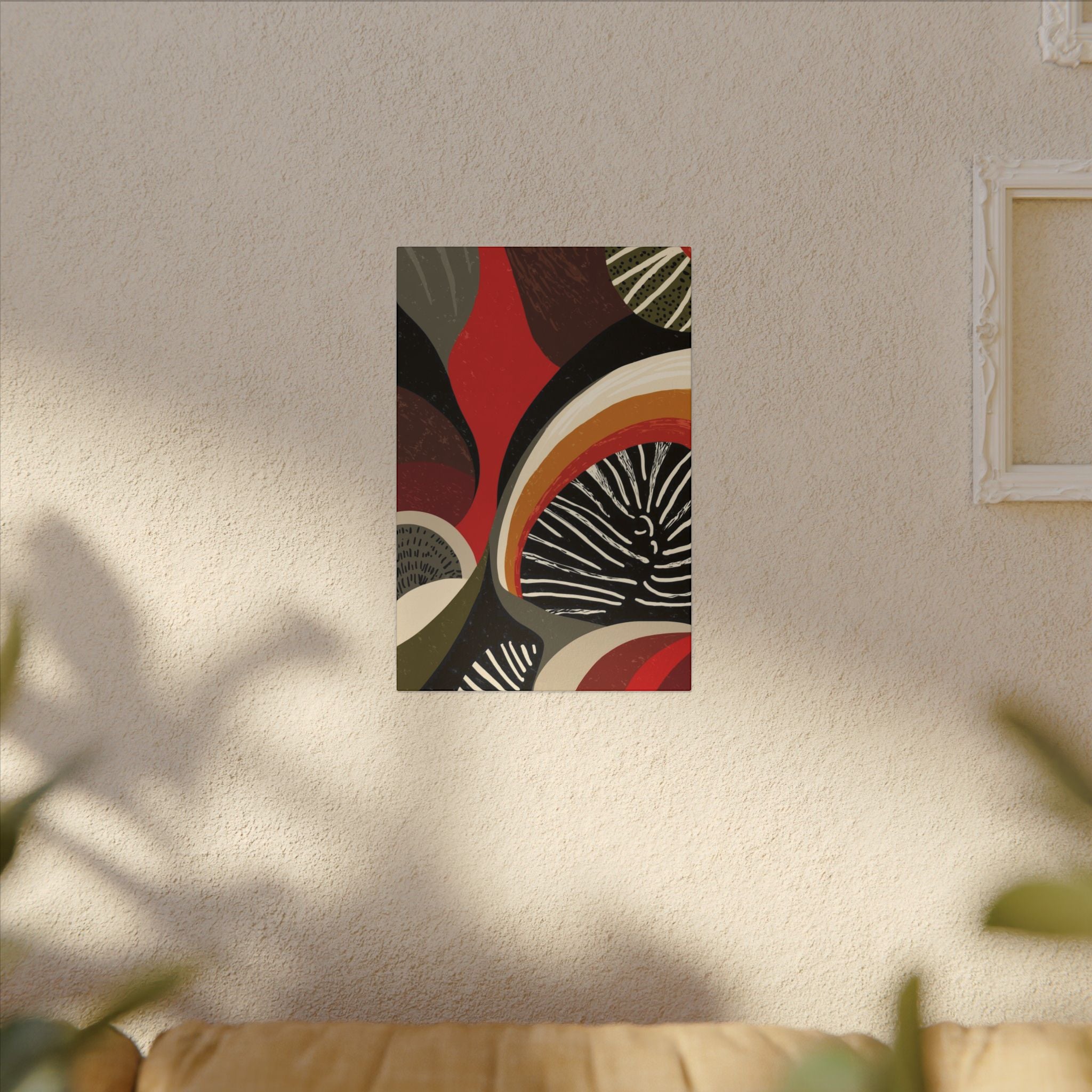 Harmonic Convergence: Organic Geometry, Mid-Century Modern Abstract, Earthy Palette Composition   |   Custom Orders Accepted