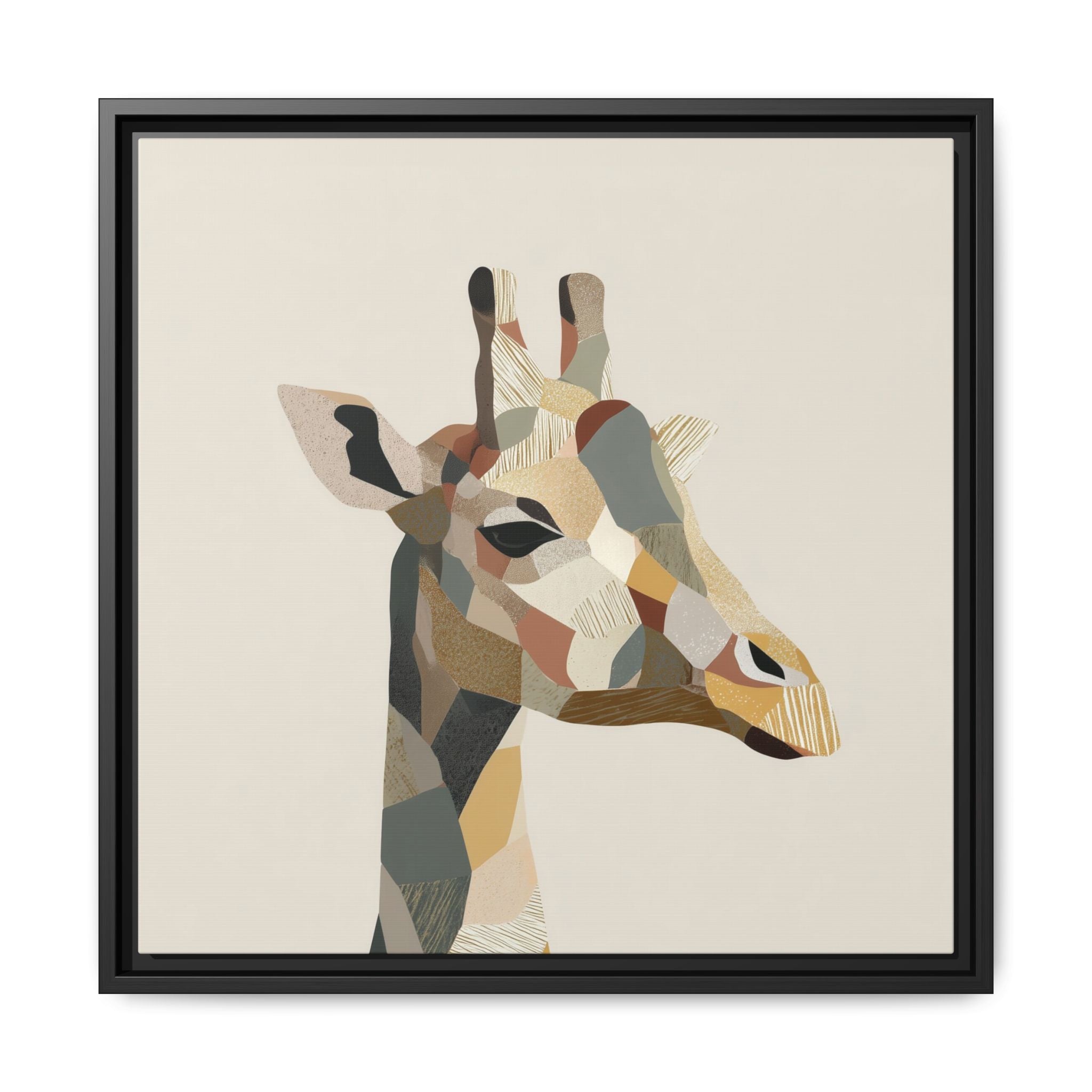 Geometric Giraffe: Cubist Wildlife Abstraction, Polygon Animal Portrait   |  Personalized & Custom Orders Available