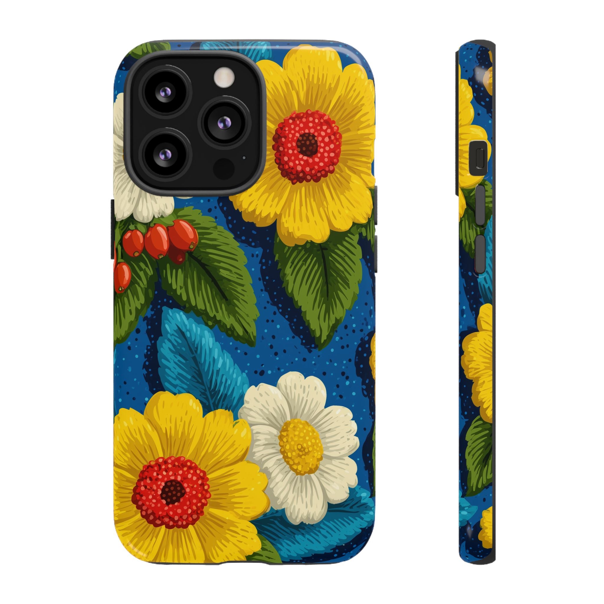 Summer Tough Cases: Floral Fine Art Phone Case, Fun Beach Vibe Phone Accessory, Summer Travel Gift, Colorful Phone Cover, Casual Style Tech