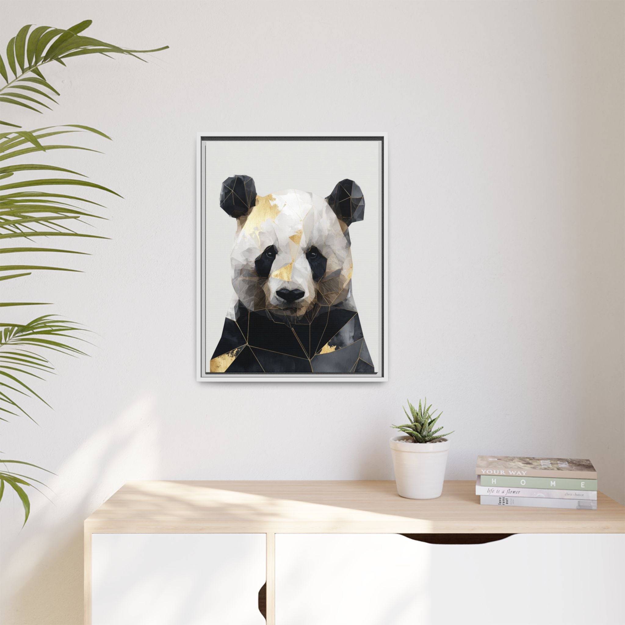 Fractal Panda: Geometric Digital Art, Low Poly Wildlife Portrait   |  Personalized & Custom Orders Available