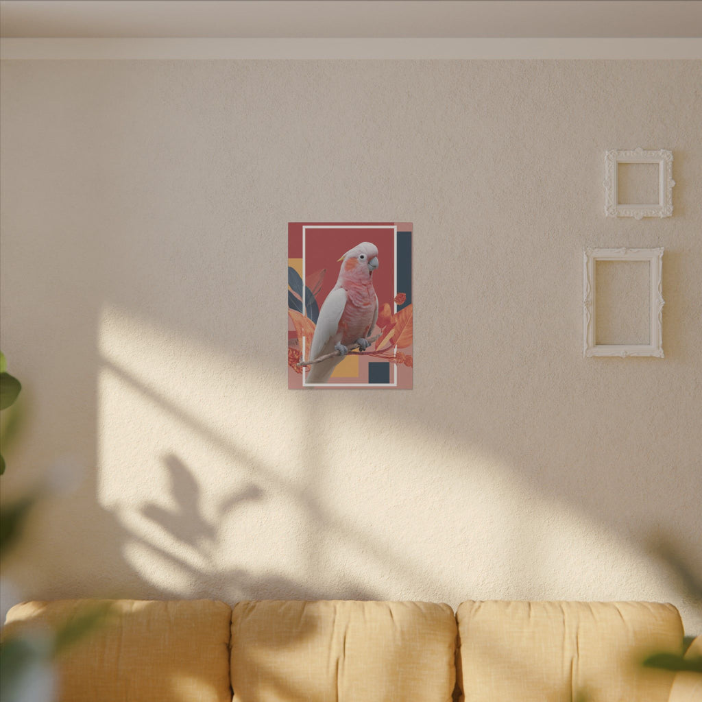 Pink Cockatoo in Geometric Harmony: Australian Wildlife Art, Modern Graphic Design   |    Custom Orders Available