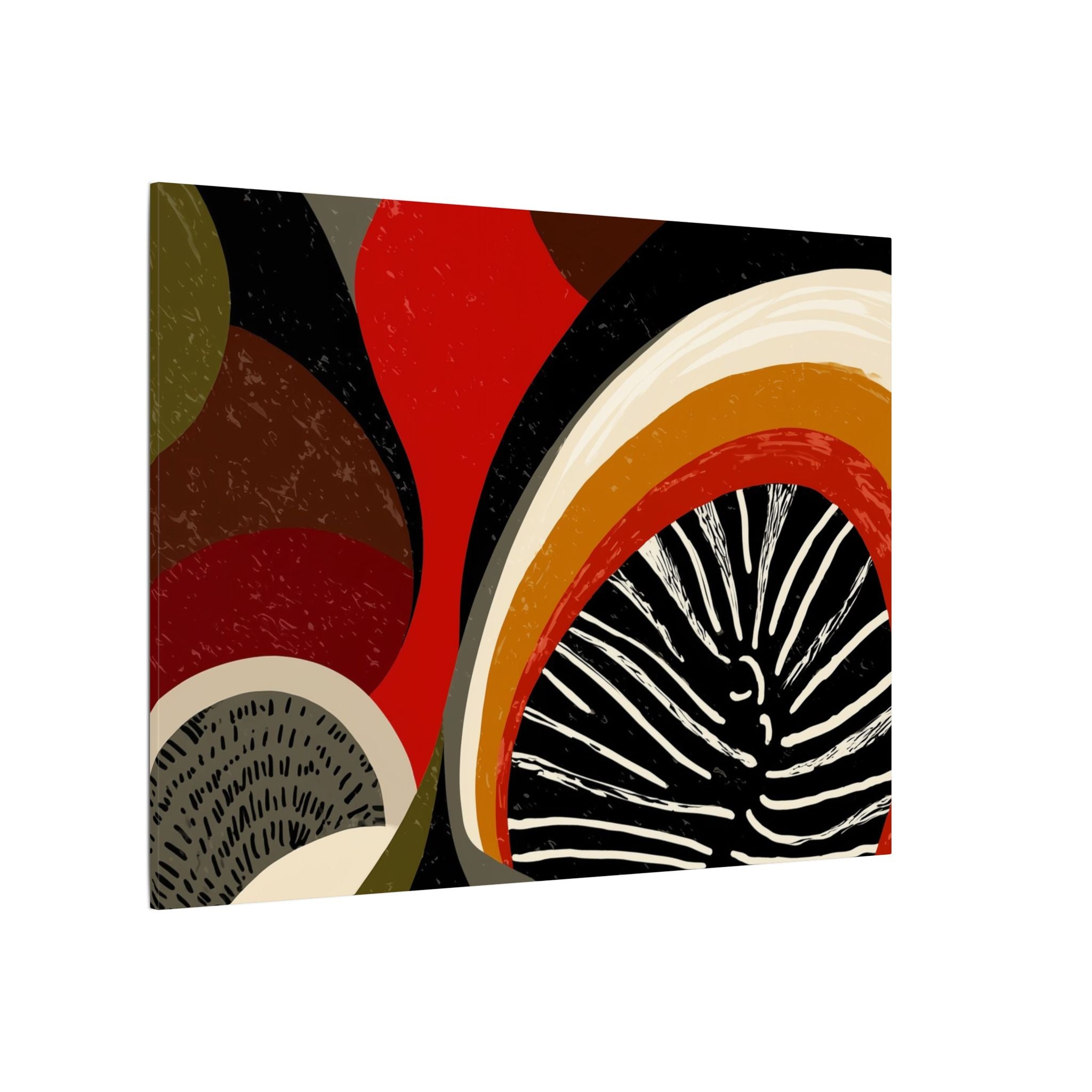 Harmonic Convergence: Organic Geometry, Mid-Century Modern Abstract, Earthy Palette Composition   |   Custom Orders Accepted