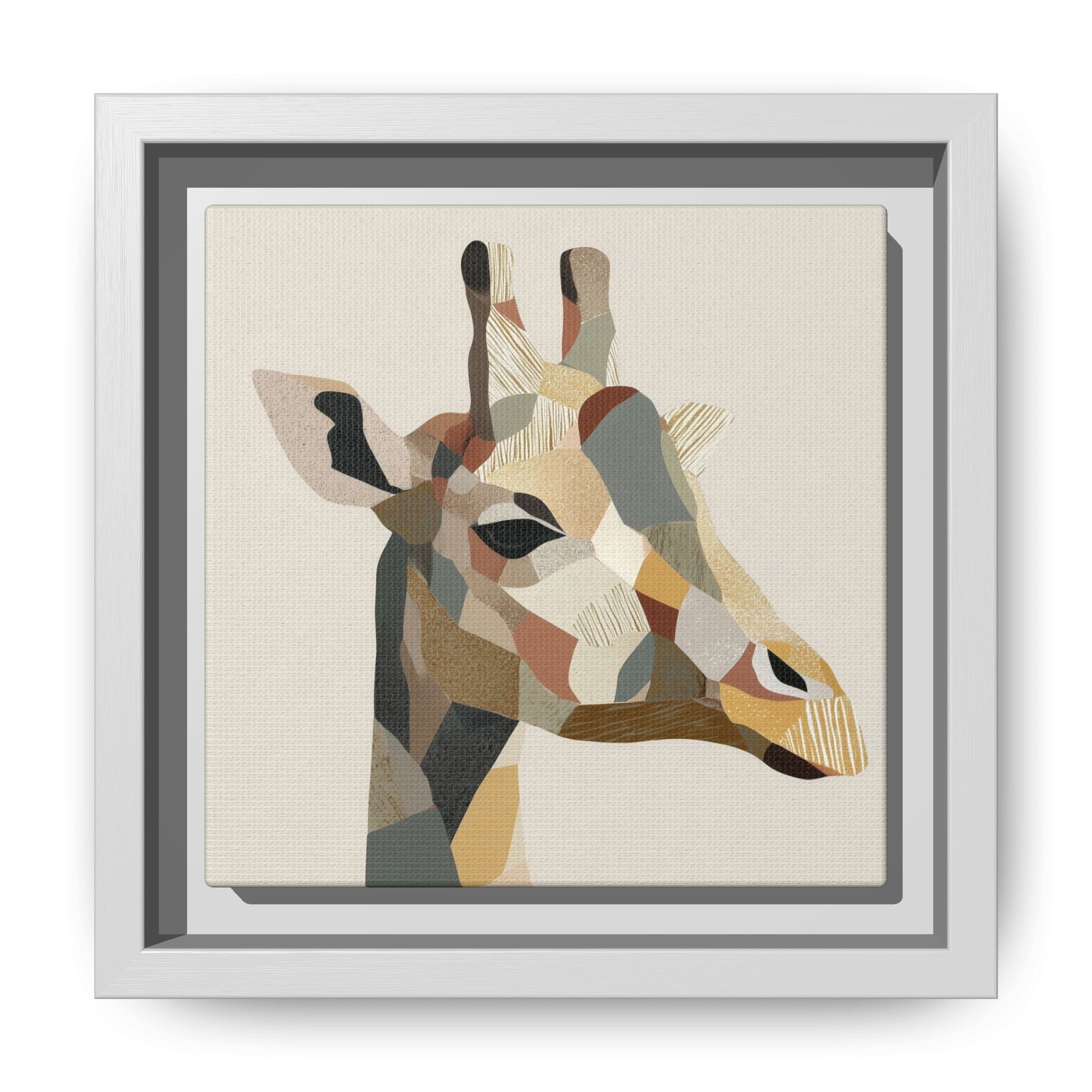 Geometric Giraffe: Cubist Wildlife Abstraction, Polygon Animal Portrait   |  Personalized & Custom Orders Available