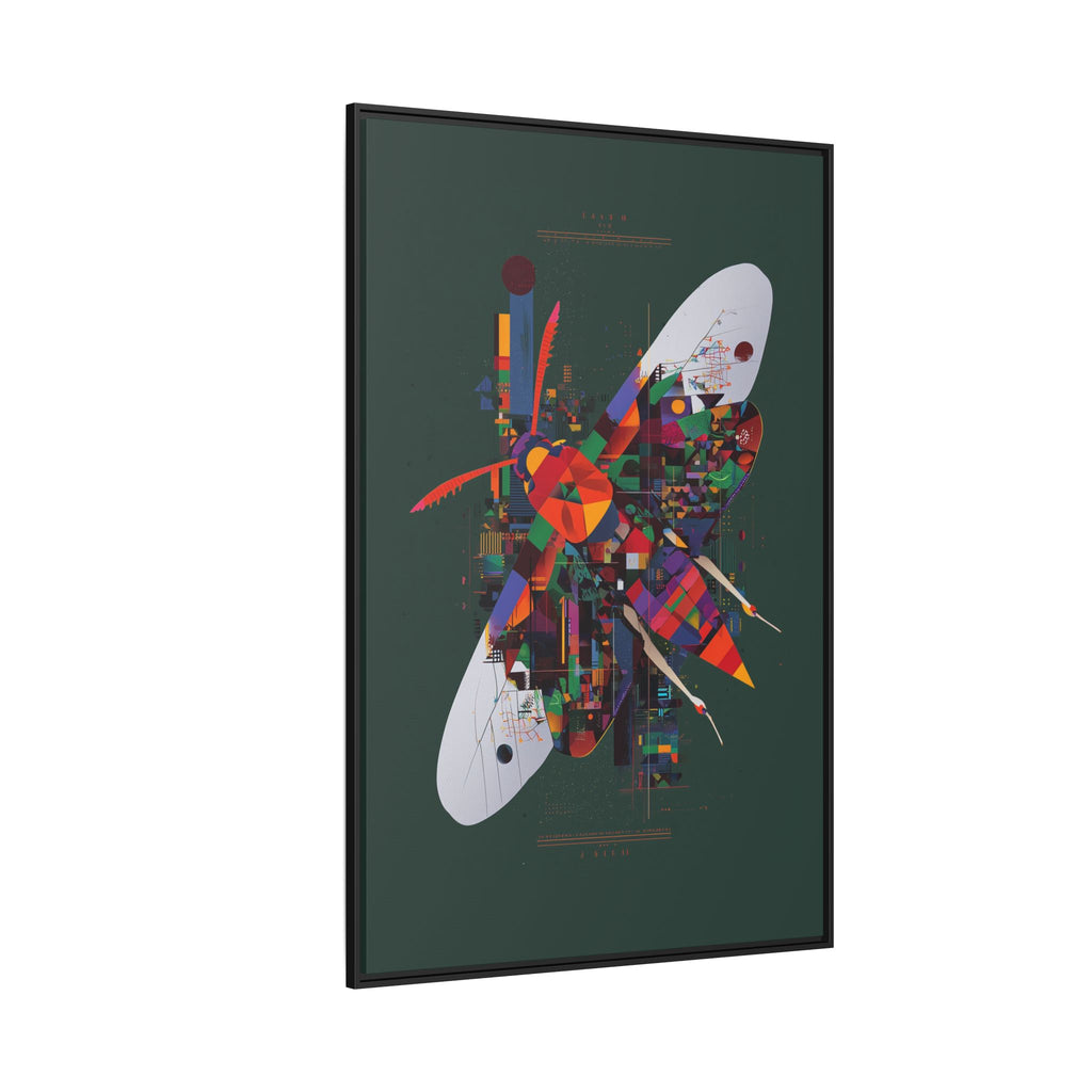 Geometric Metamorphosis Framed Print: Urban Nature Mosaic, Abstract Butterfly Fragments   |  Personalized & Custom Orders Available