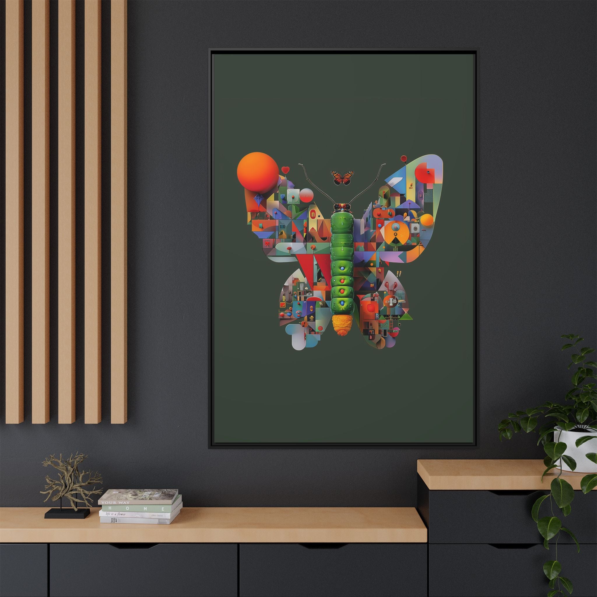 Furnie: Geometric Butterfly Mosaic, Digital Art Landscape   |    Custom Orders Available