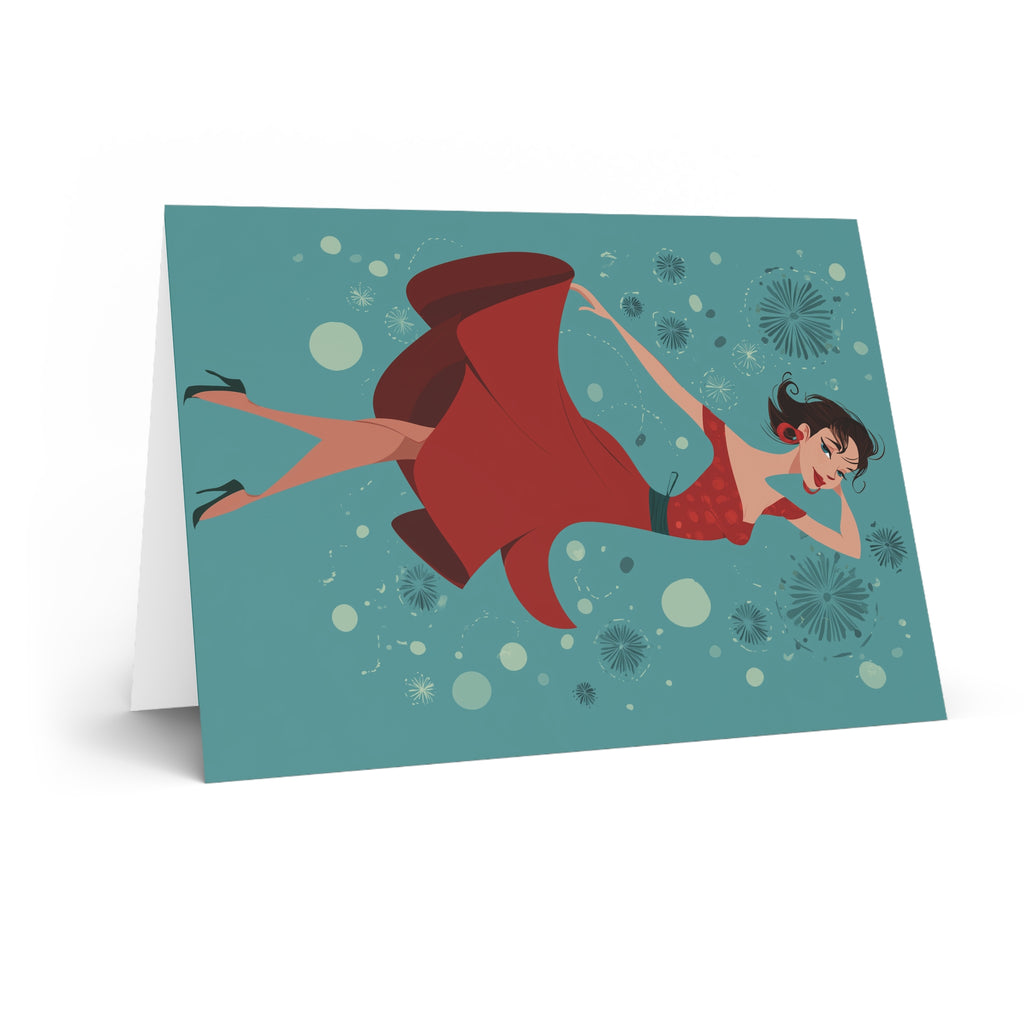 Christmas Salsa Dancing Greeting Card