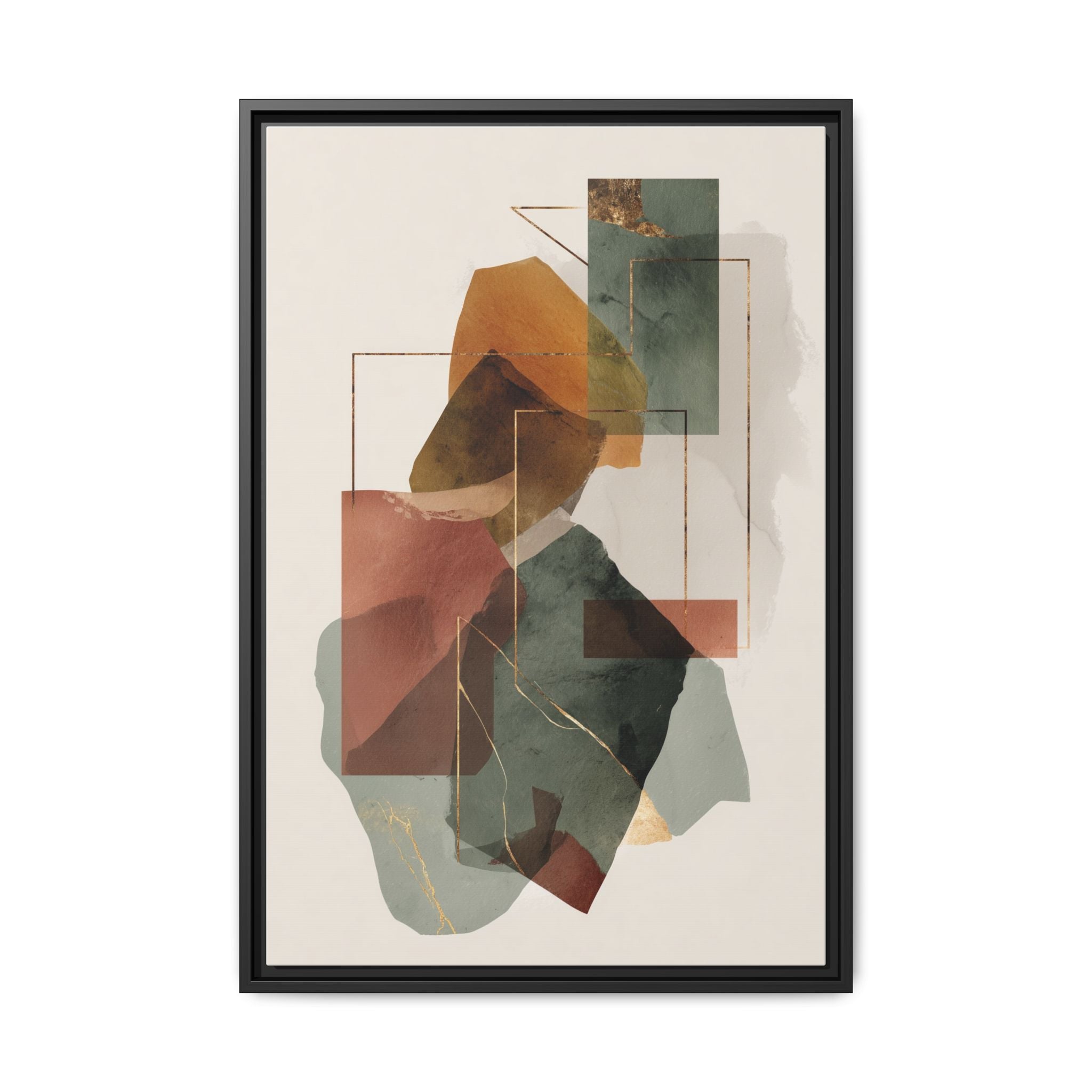 Harmonic Geometries: Architectural Abstraction, Earthy Palette, Minimalist Composition   |   Custom Orders Accepted