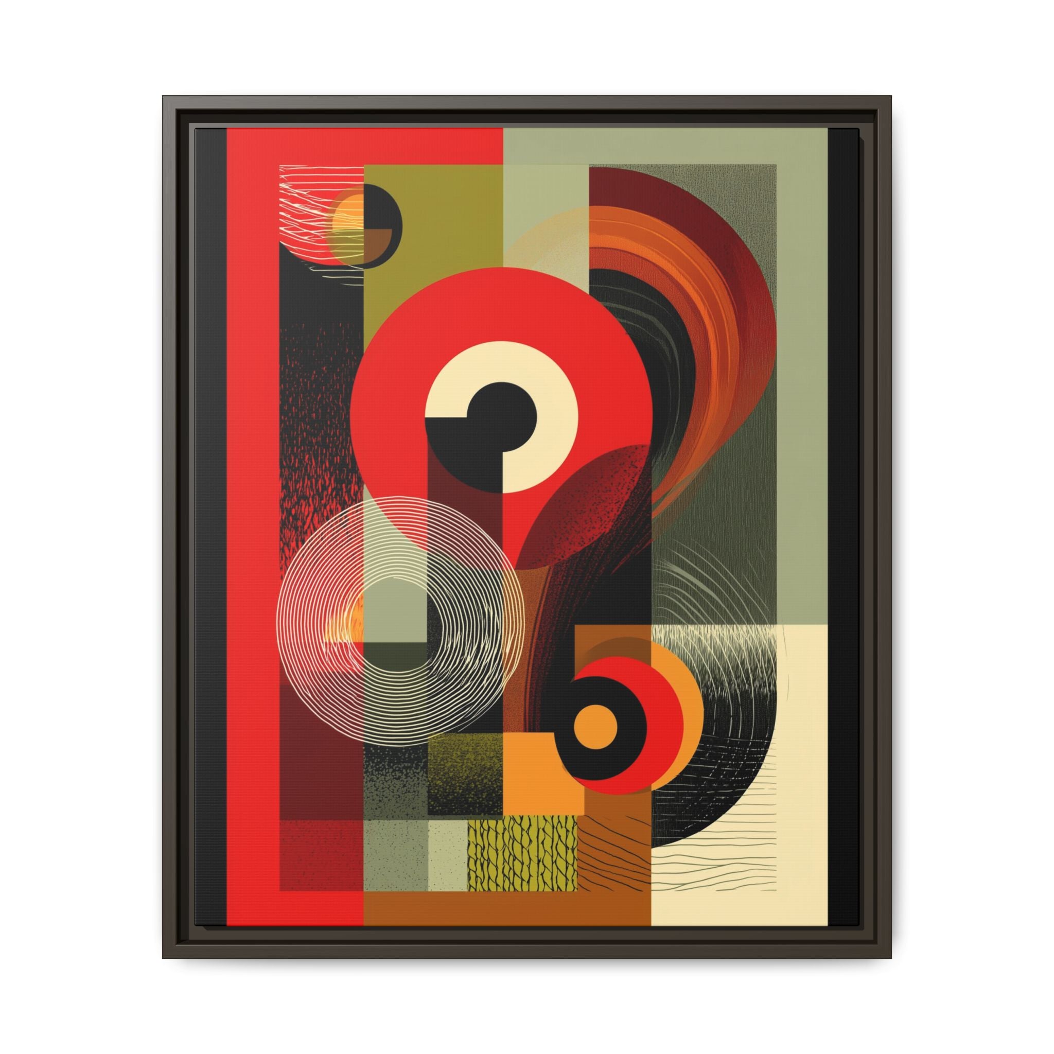 Chromatic Geometrics: Abstract Constructivist Composition, Modernist Color Blocking, Layered Circular Forms   |   Custom Orders Accepted