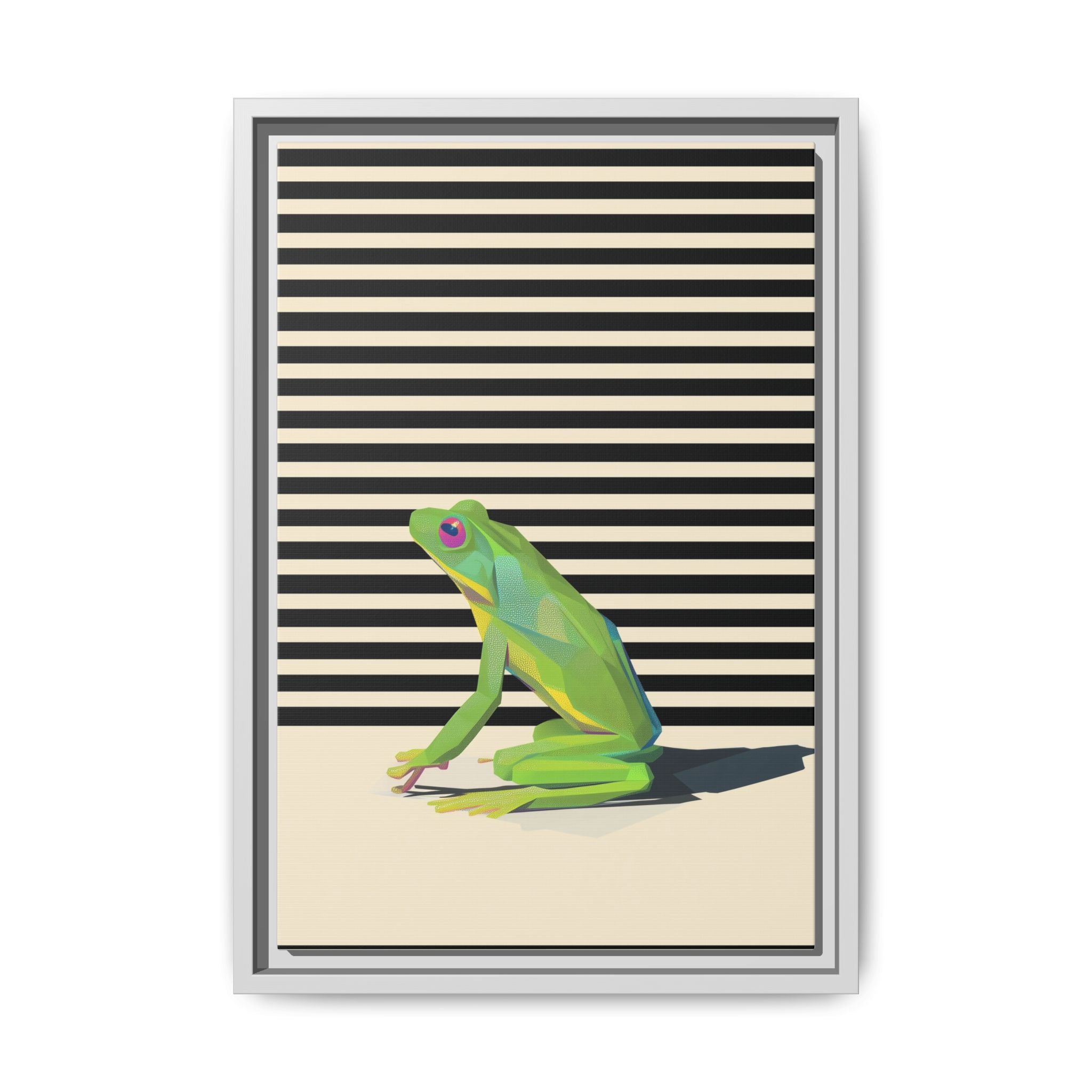 Geometric Frog Persona: Modern Wildlife Illustration, Vibrant Graphic Design   |  Personalized & Custom Orders Available