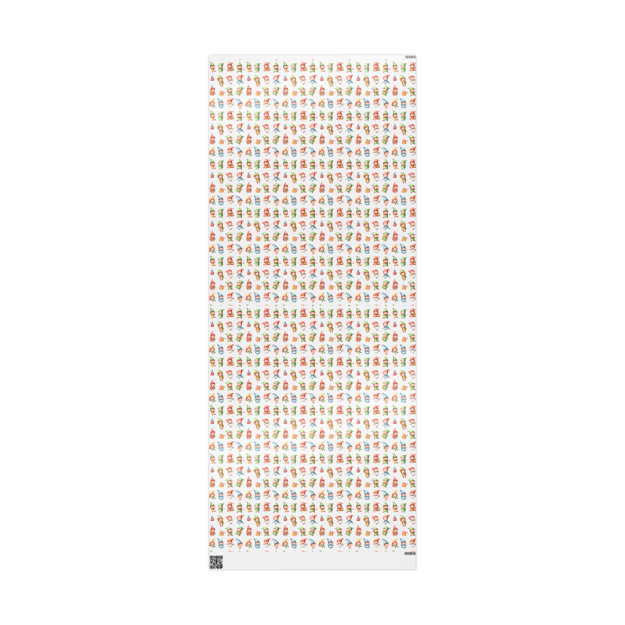 Wrapping Paper – Cute Watercolor Christmas Elves Gift Wrap