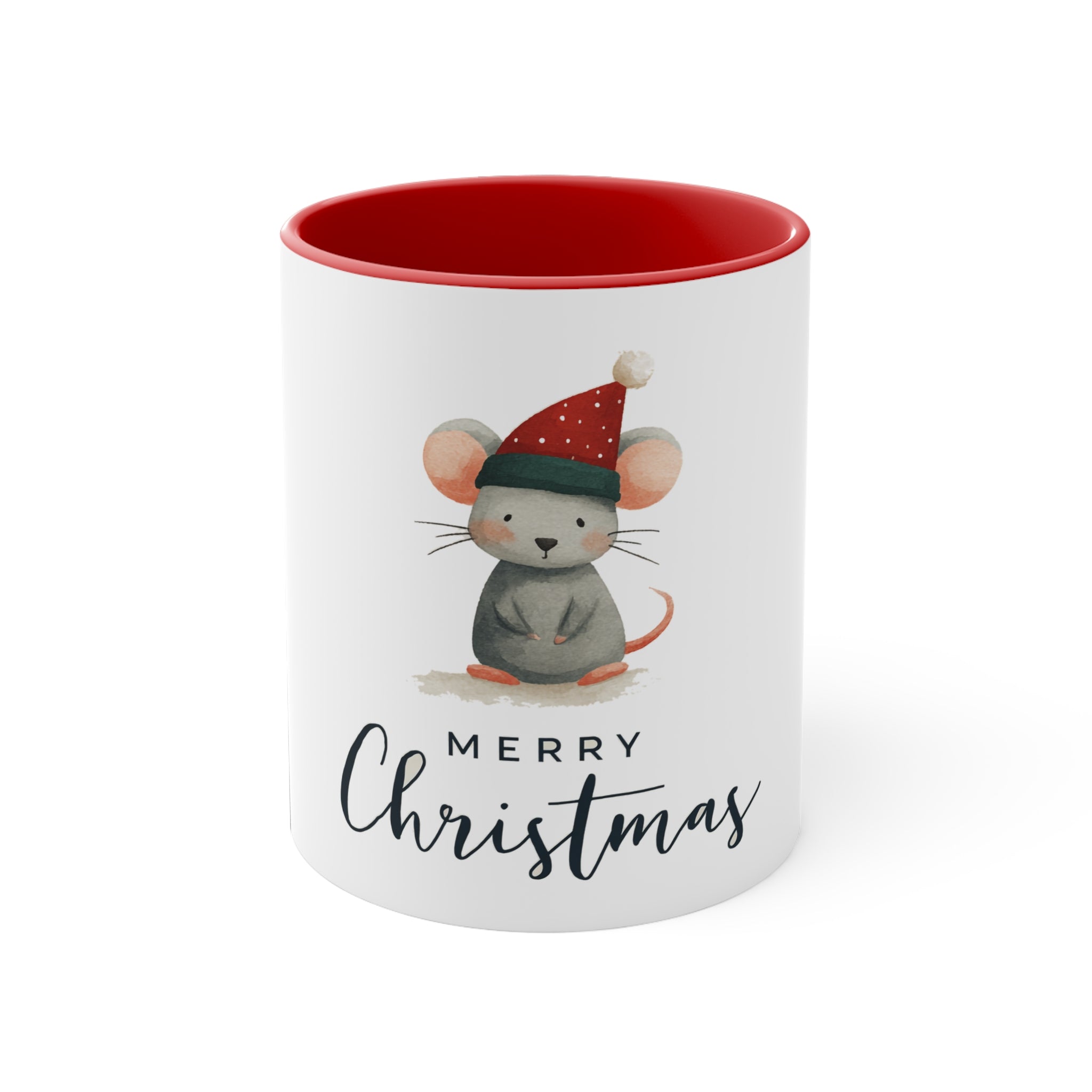 Christmas Cute Animals Rat Mouse Marsupials Colorful Accent Mug, Holiday Gift, Rodent Lover Present, 11oz Coffee Cup, Festive Kitchen Decor,