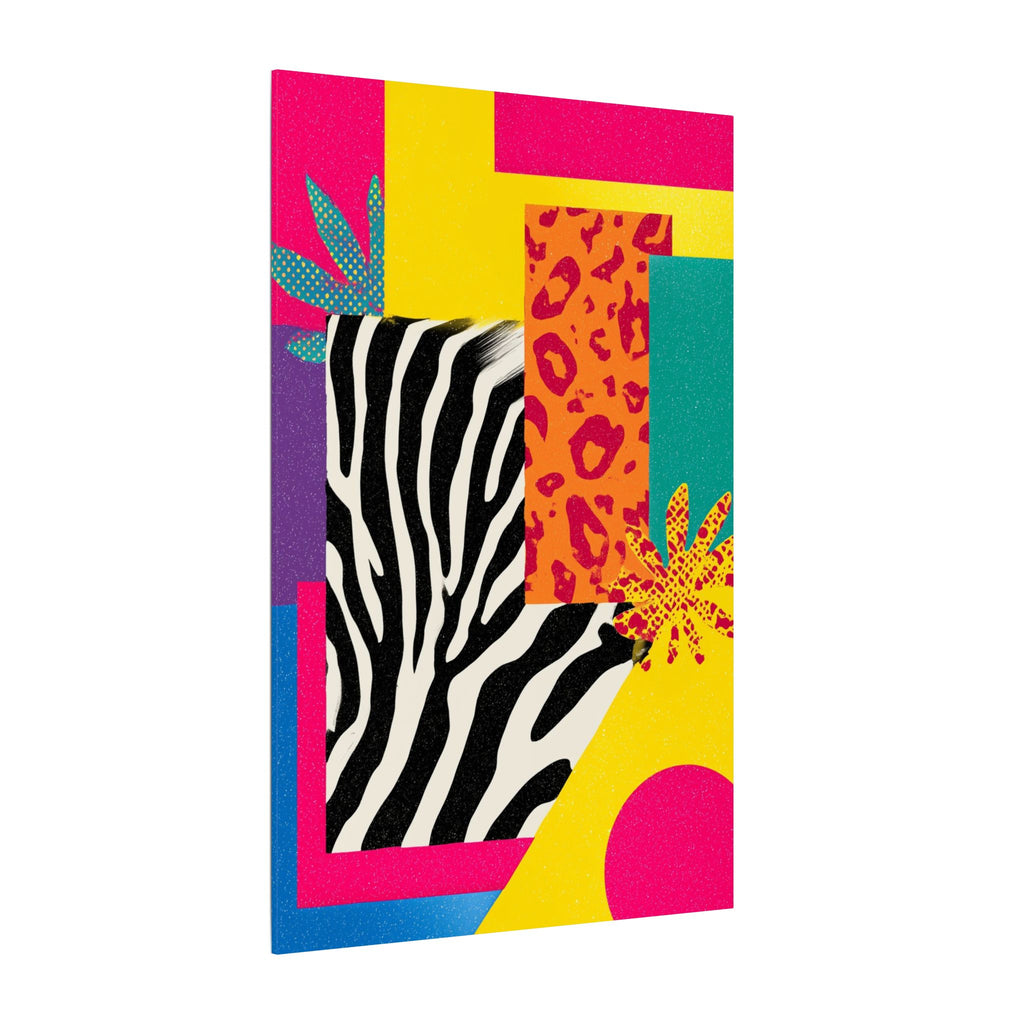Copy of Pop Geometry: Zebra Leopard Fusion, Geometric Color Block, Modern Abstract Design   |   Custom Orders Accepted