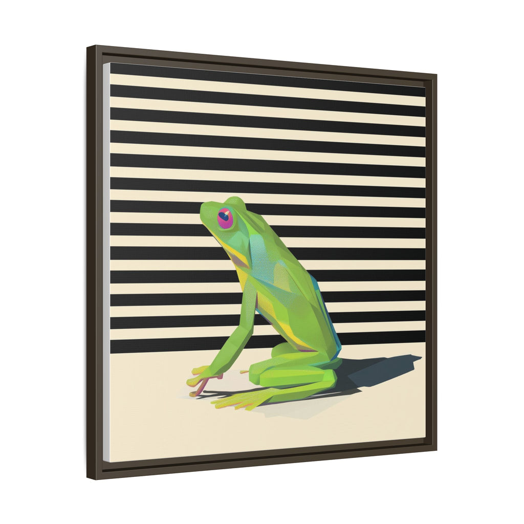 Stylized Frog Portrait Framed Print , Minimalist Pop Art Design   |  Personalized & Custom Orders Available
