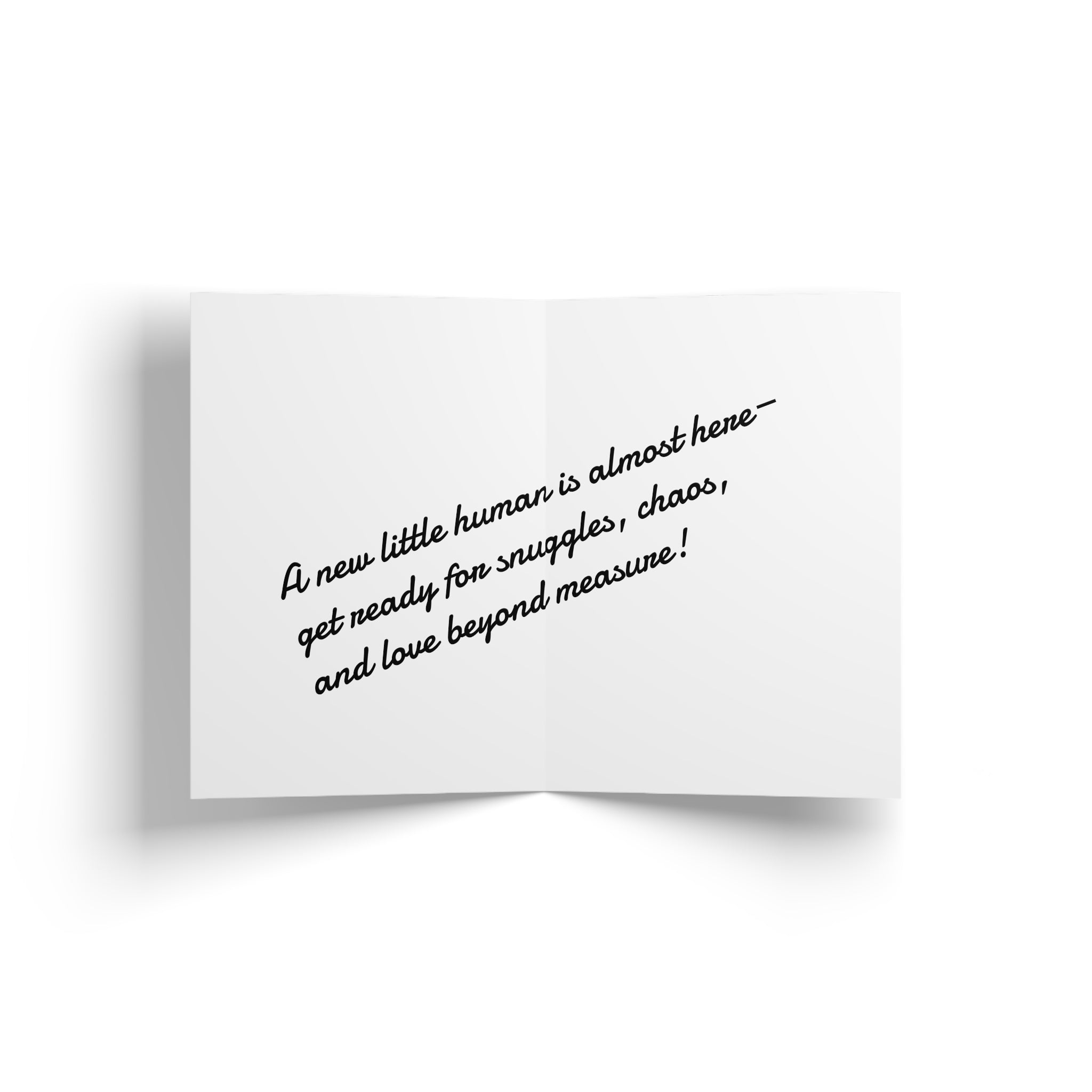 Baby Shower Greeting Card — Pink & Blue Chalk Lettering Design